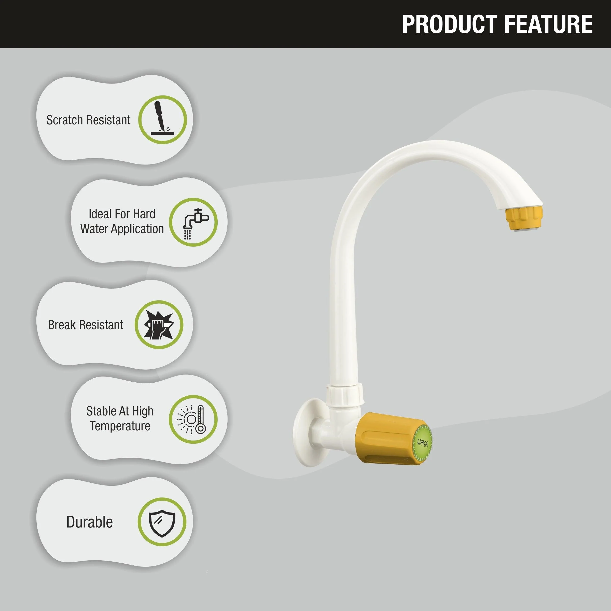 Grand Sink Tap with Swivel Spout PTMT Faucet- LIPKA - Image 5