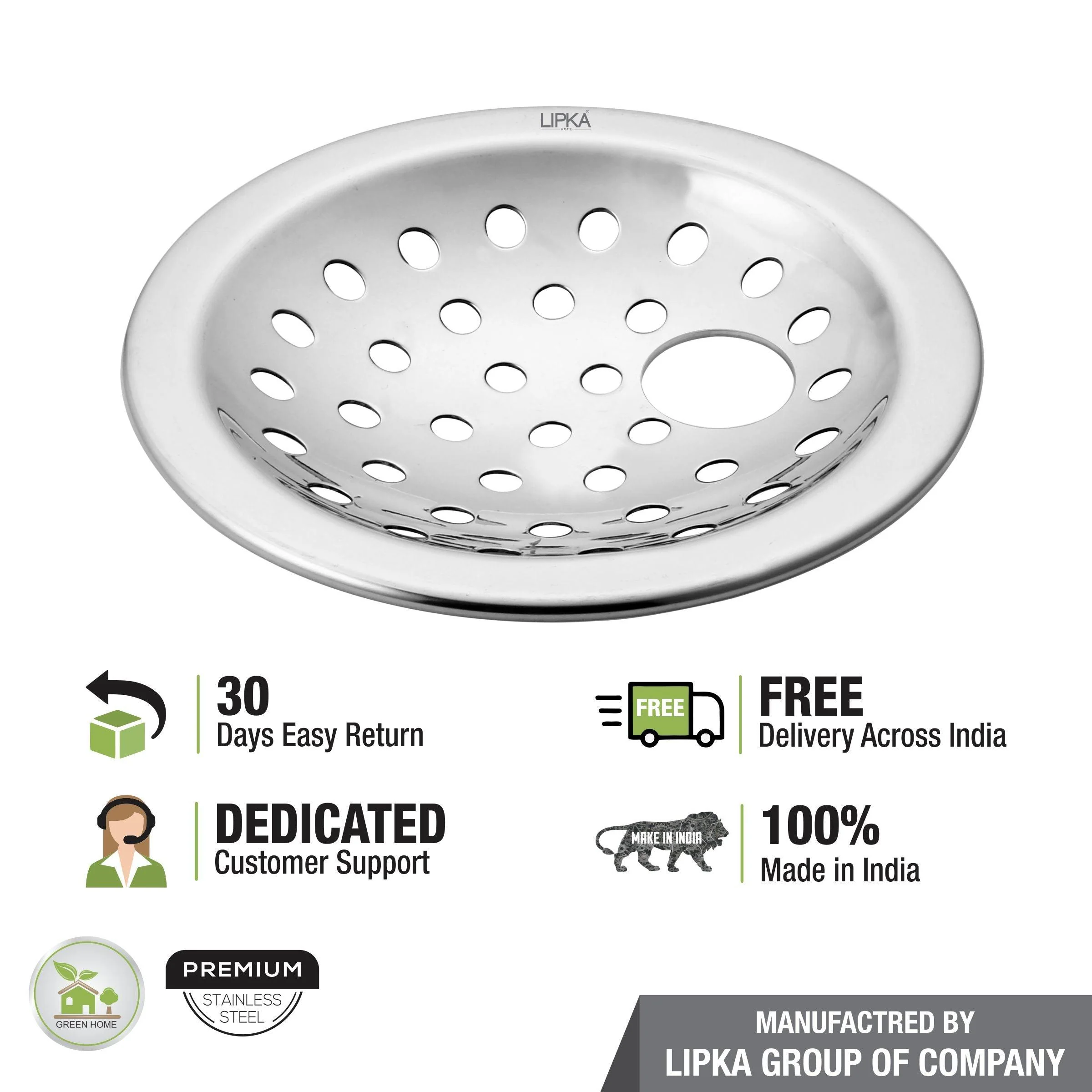 Heavy Snow Round Floor Drain with Hole (4 inches) - LIPKA - Image 4
