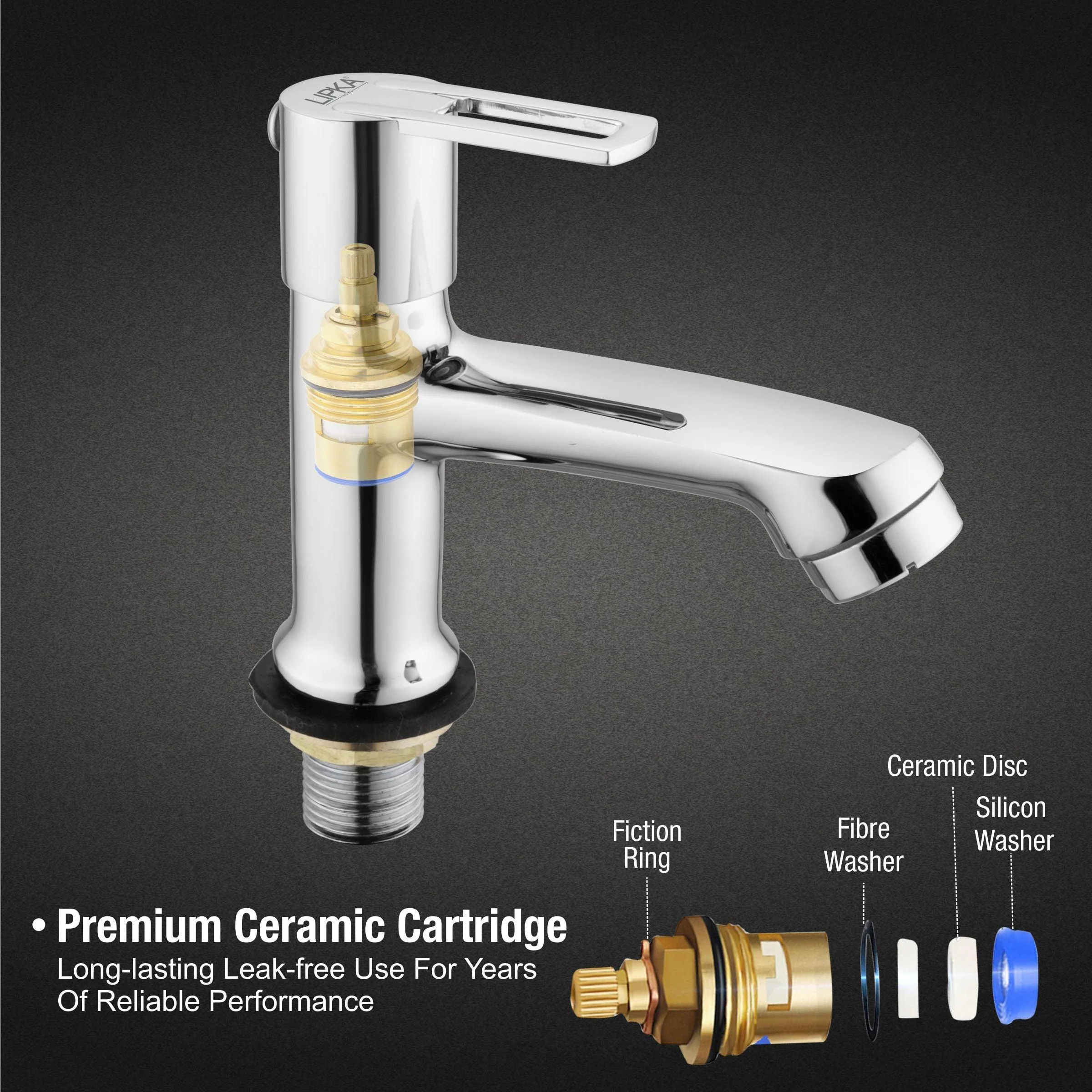 Kube Pillar Tap Brass Faucet - LIPKA - Image 3