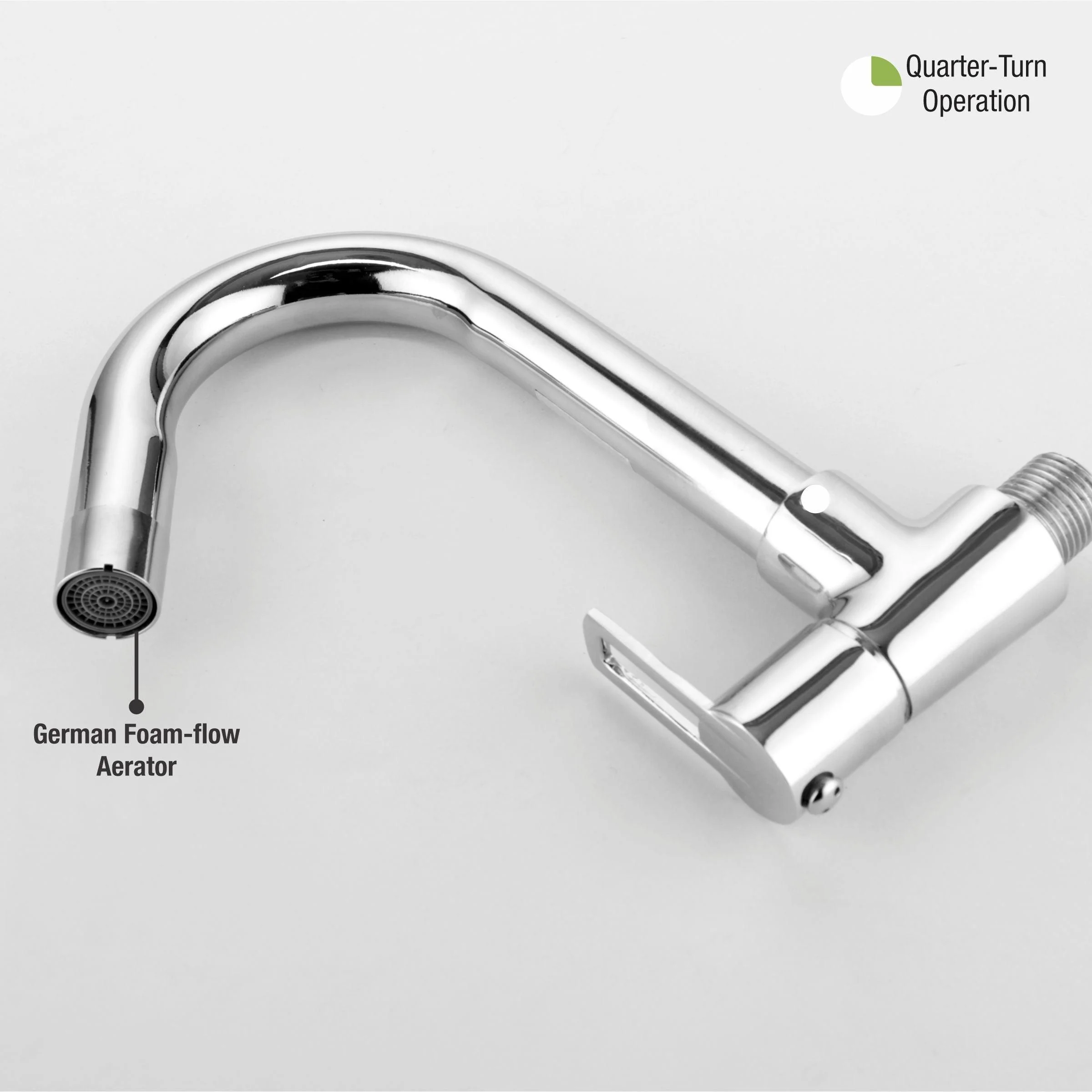 Kube Sink Tap Brass Faucet with Swivel Spout - LIPKA - Image 5