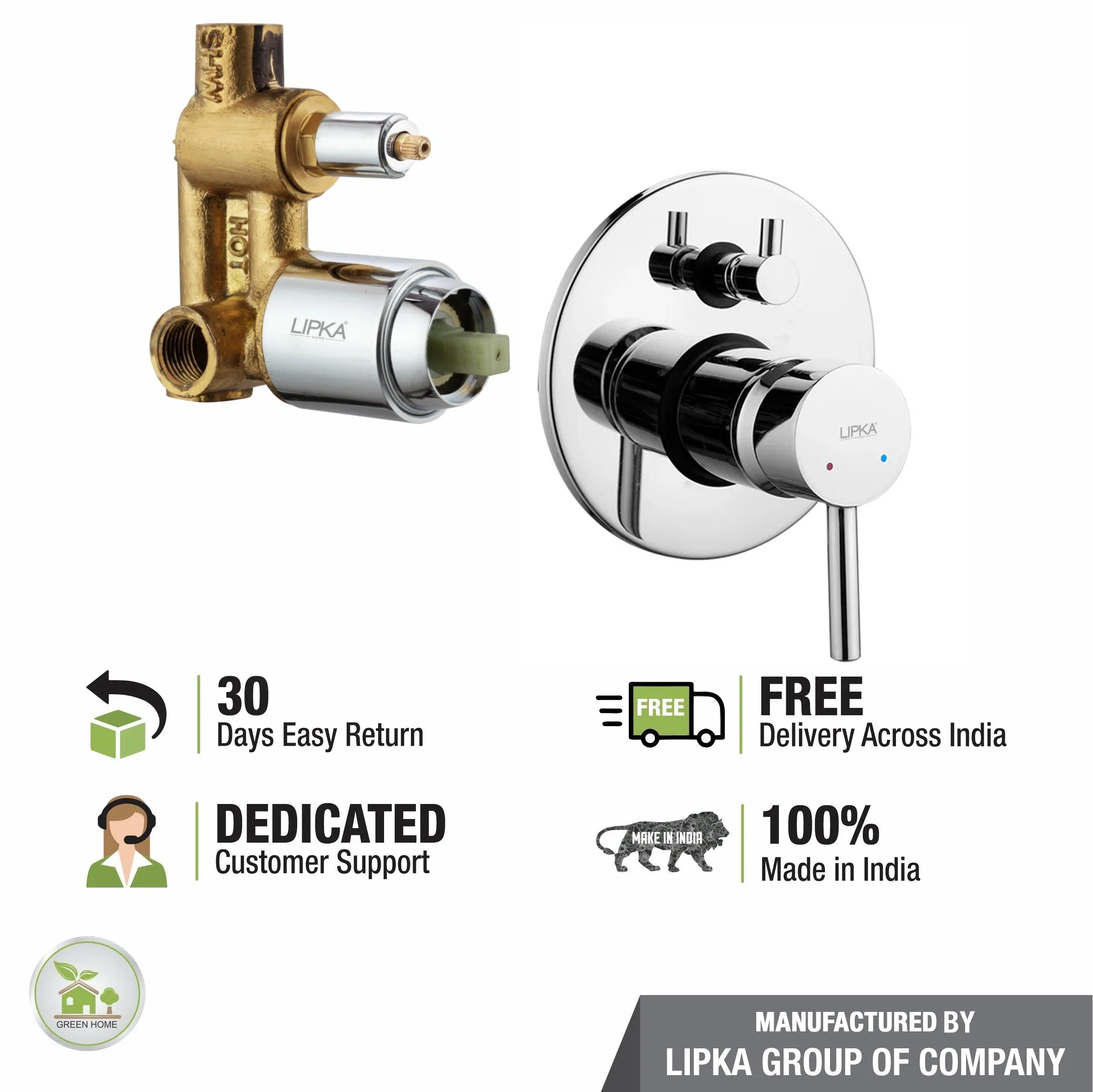 Kyron 2-inlet Single Lever Diverter (Complete Set)- LIPKA - Image 4