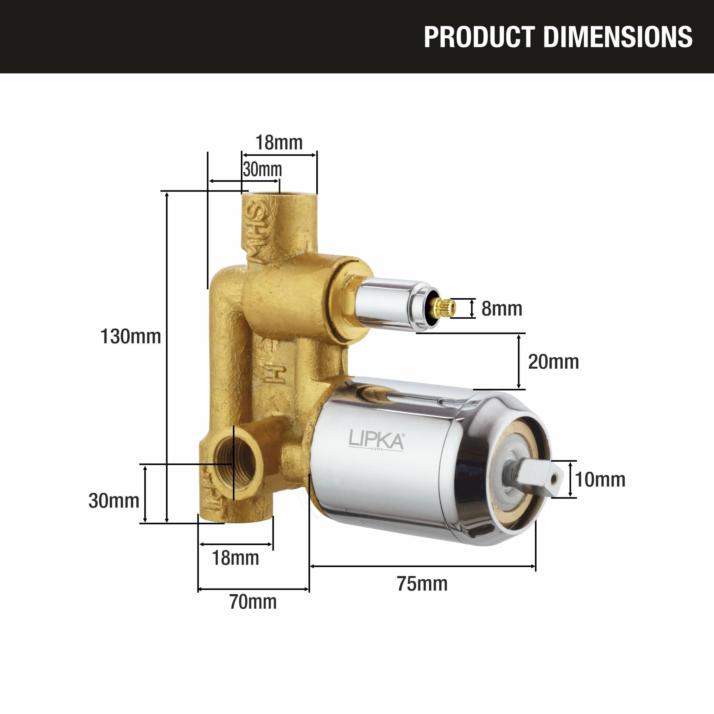 Kyron 2-inlet Single Lever Diverter High-Flow (Complete Set) - LIPKA - Image 3