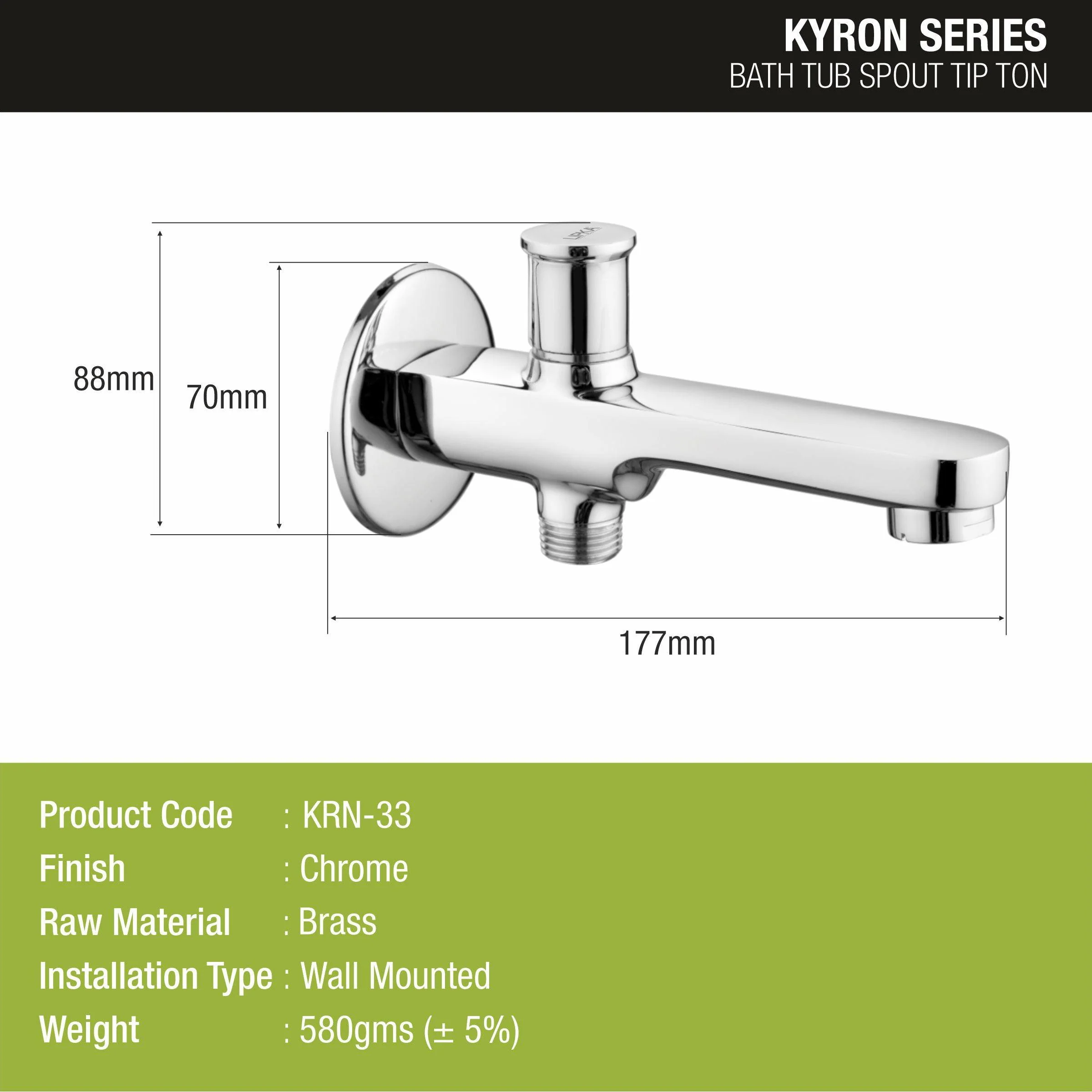 Kyron BathTub Spout Tip-Ton Brass Faucet- LIPKA - Image 2