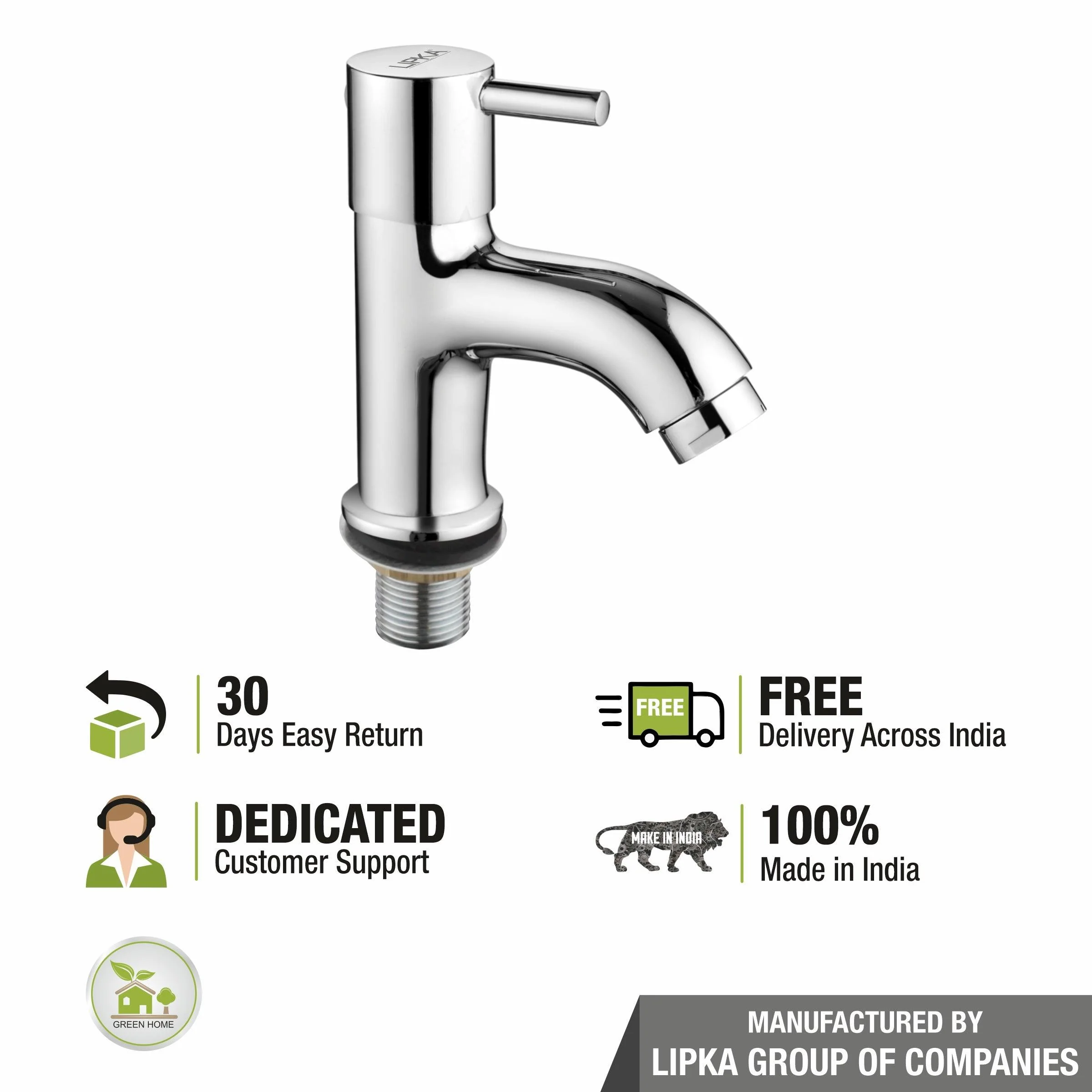 Kyron Pillar Tap Brass Faucet - LIPKA - Image 7