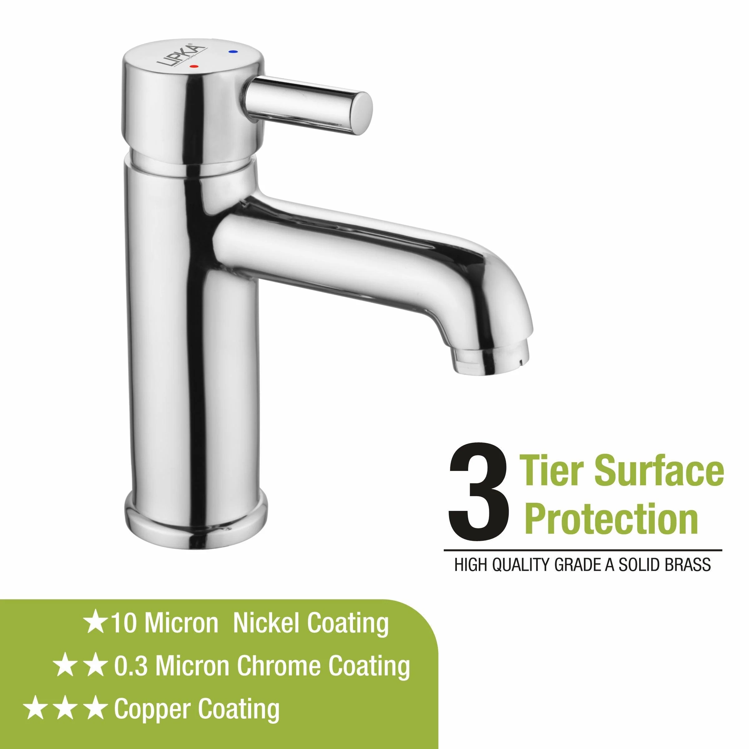 Kyron Single Lever Basin Mixer Brass Faucet - LIPKA - Image 4