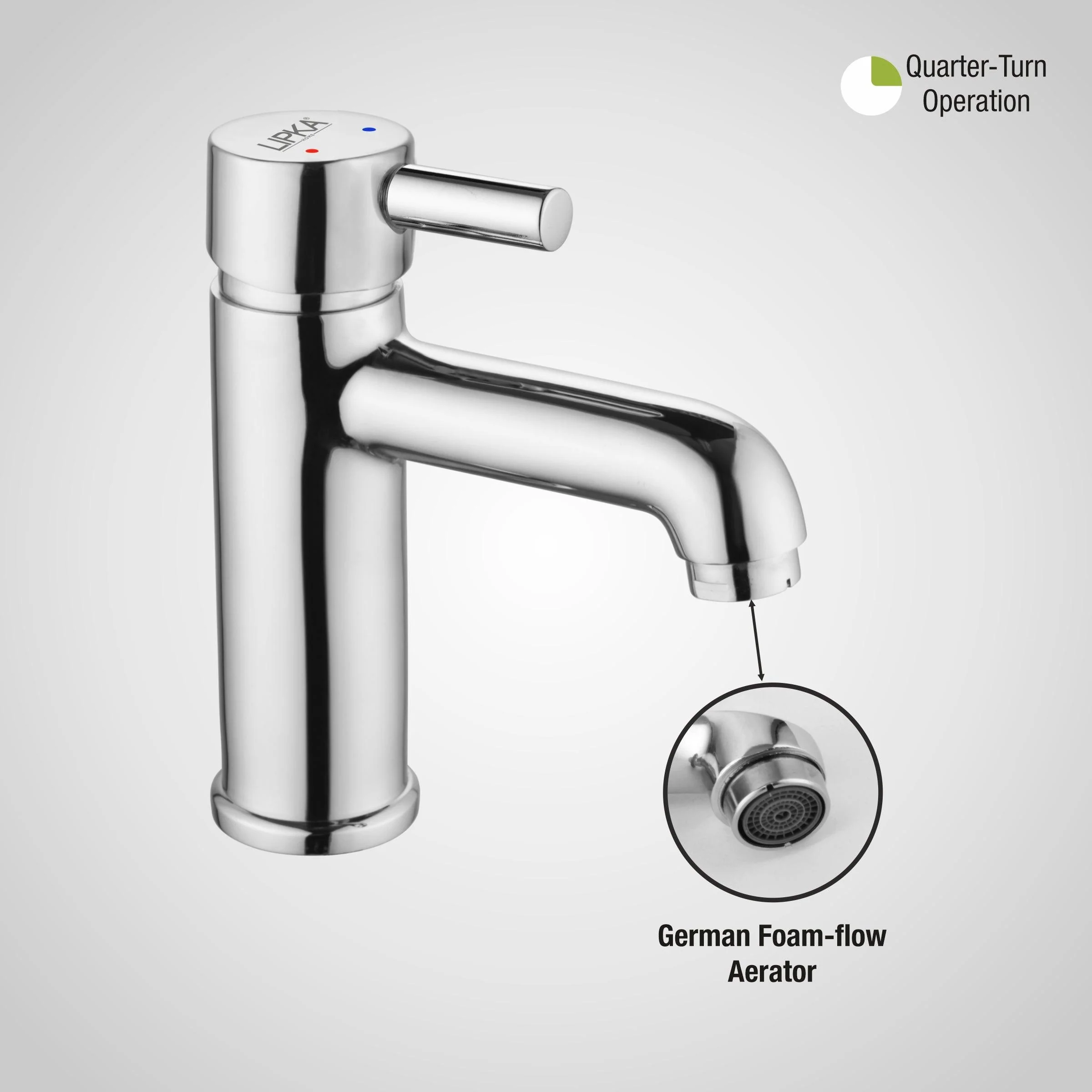 Kyron Single Lever Basin Mixer Brass Faucet - LIPKA - Image 5