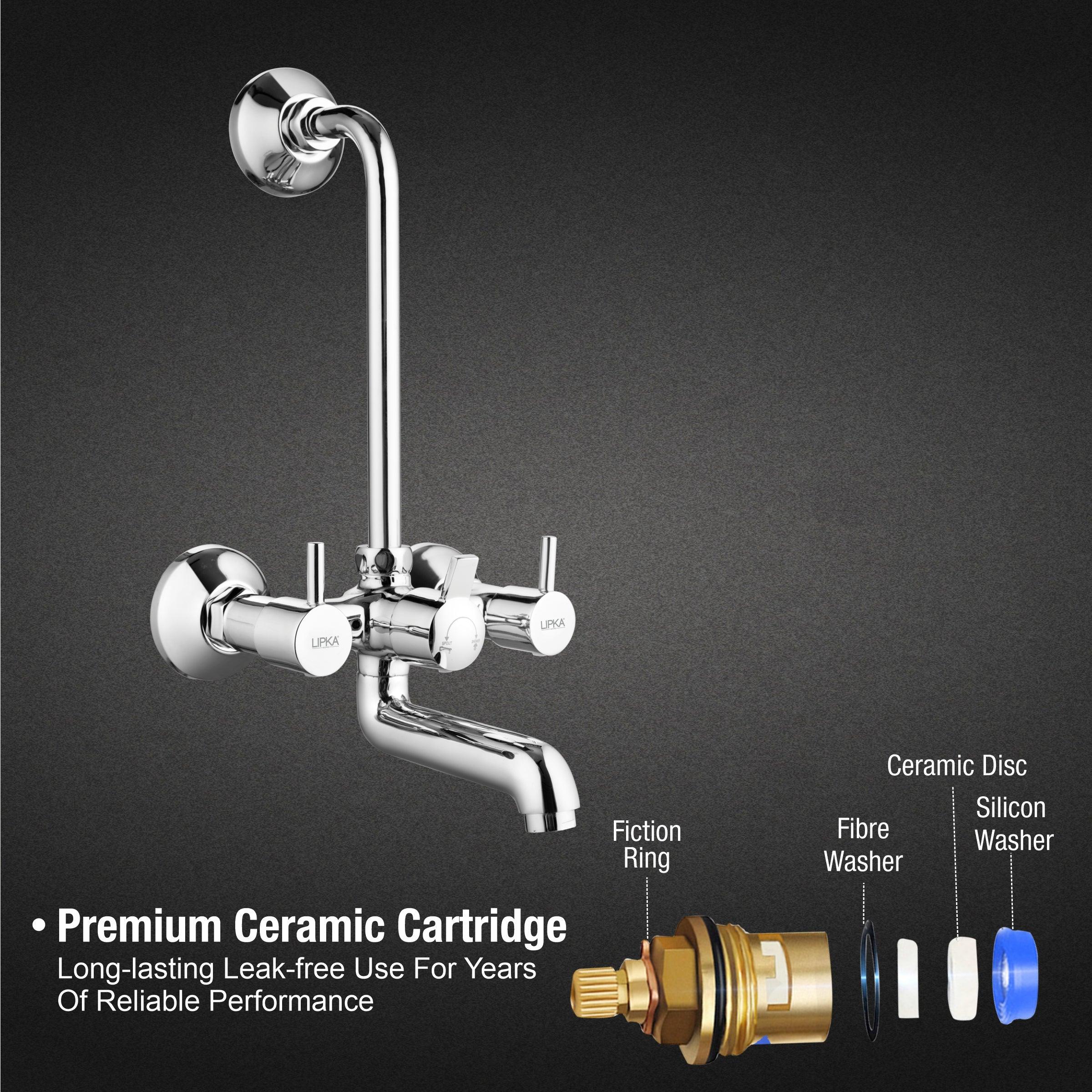 Kyron Wall Mixer Brass Faucet with L Bend  - LIPKA - Image 3