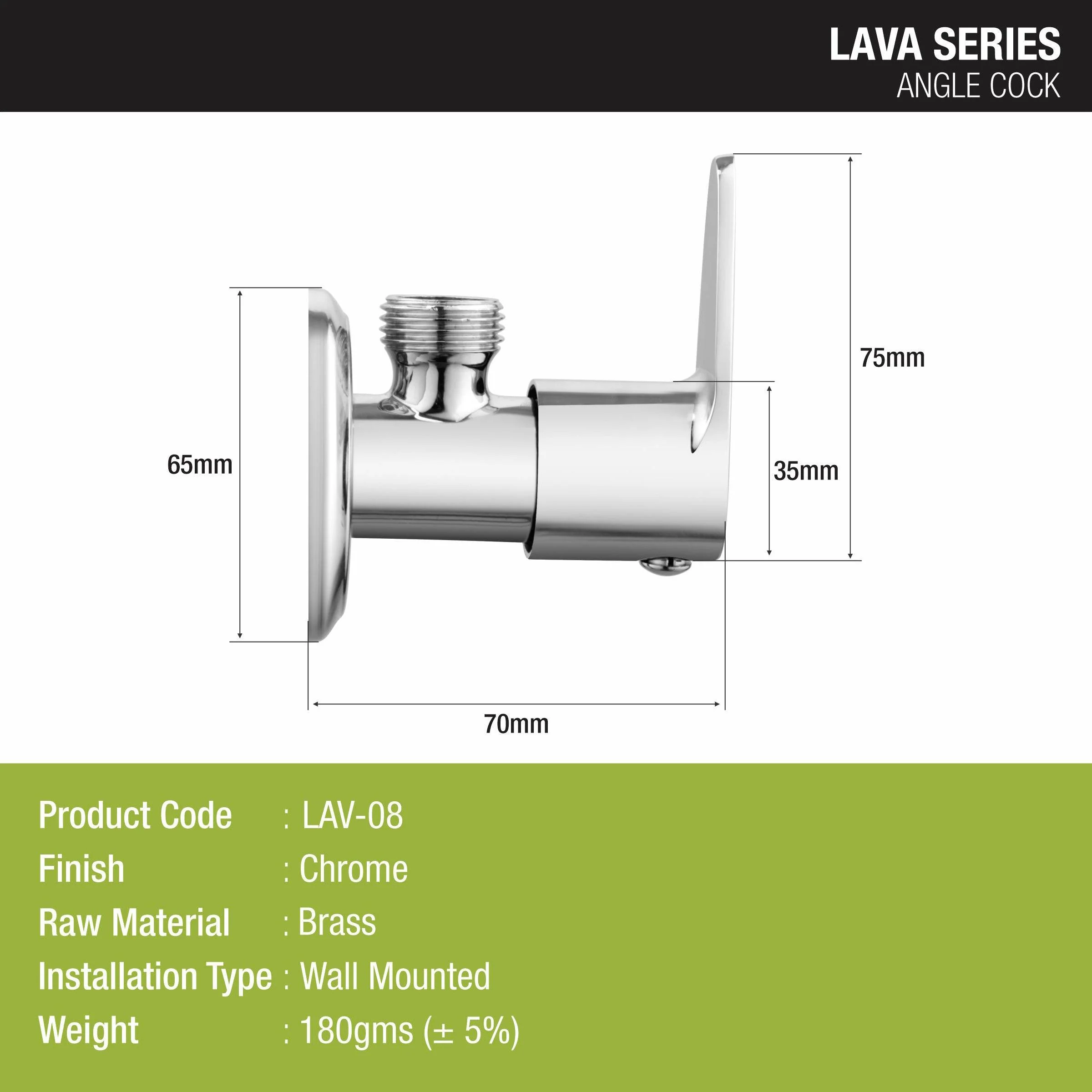 Lava Angle Valve Brass Faucet - LIPKA - Image 2
