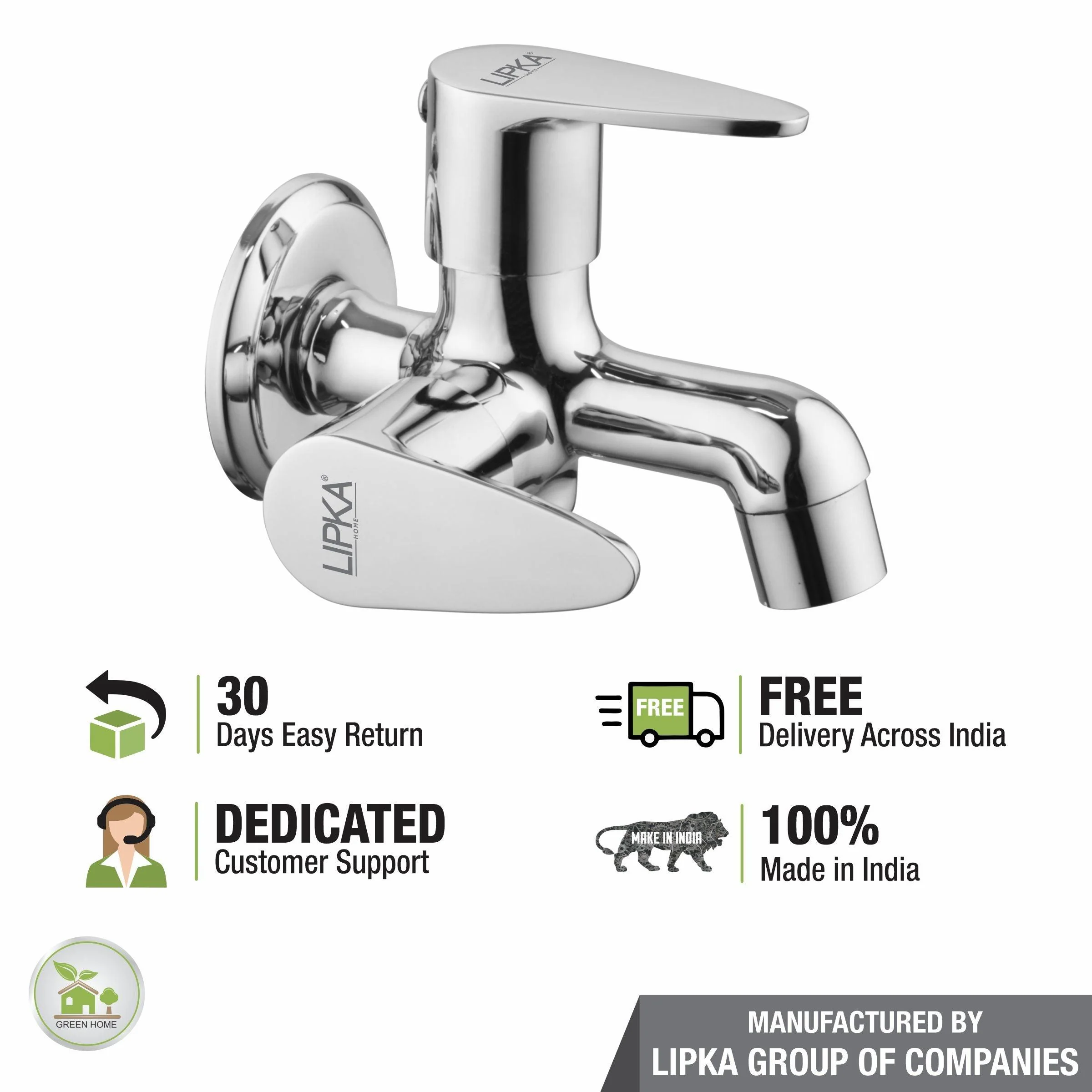 Lava Two Way Bib Tap Brass Faucet (Double Handle) - LIPKA - Image 6