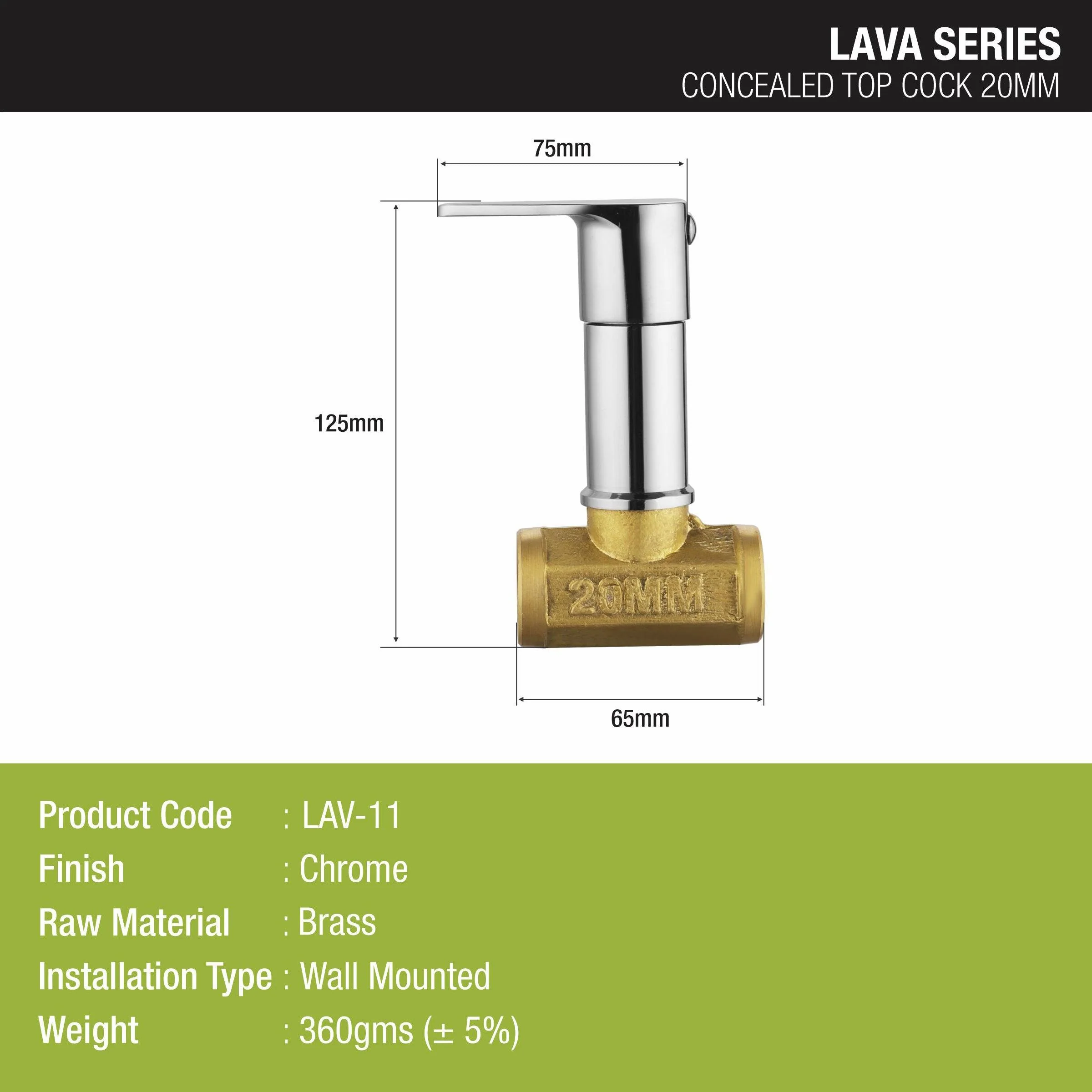 Lava Concealed Stop Valve (20mm) Brass Faucet - LIPKA - Image 2