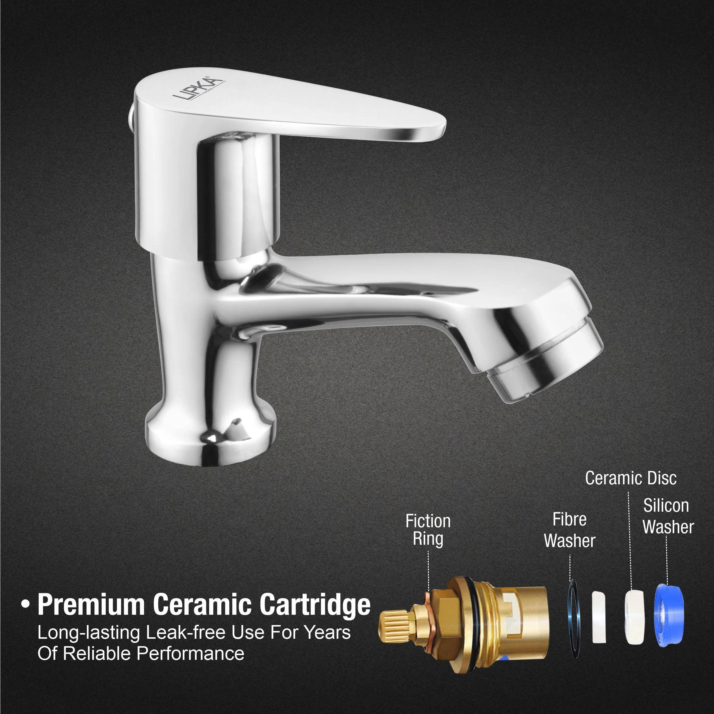 Lava Pillar Tap Brass Faucet - LIPKA - Image 3