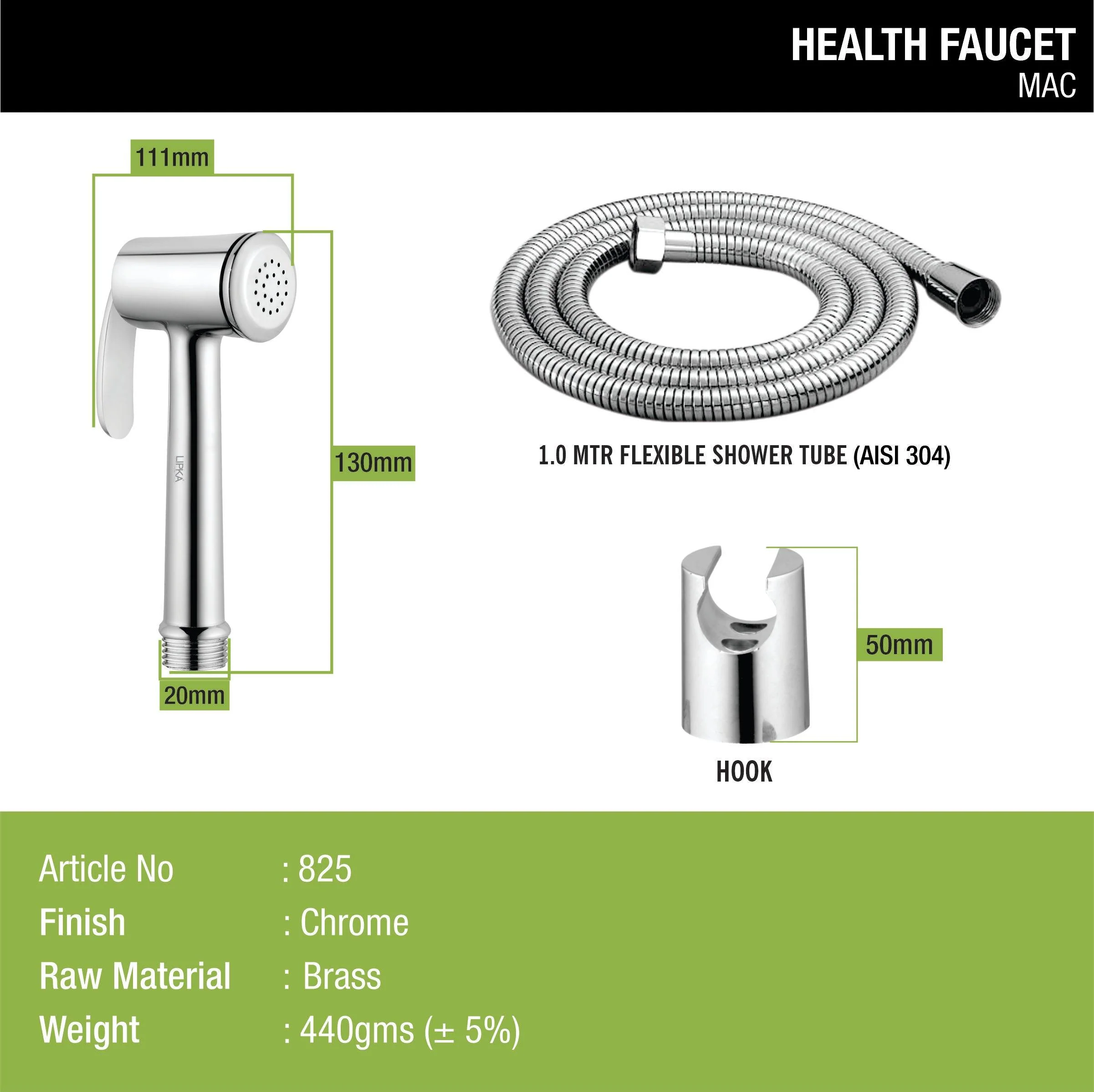 Mac Brass Health Faucet (Complete Set) - LIPKA - Image 3