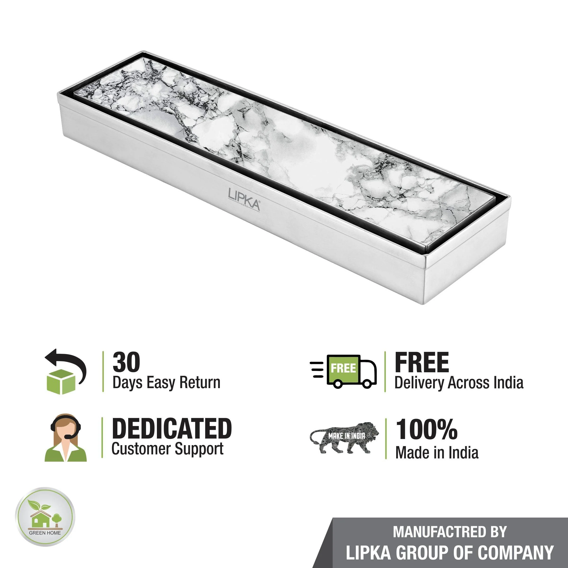 Marble Insert Shower Drain Channel (18 x 3 Inches) - LIPKA - Image 7