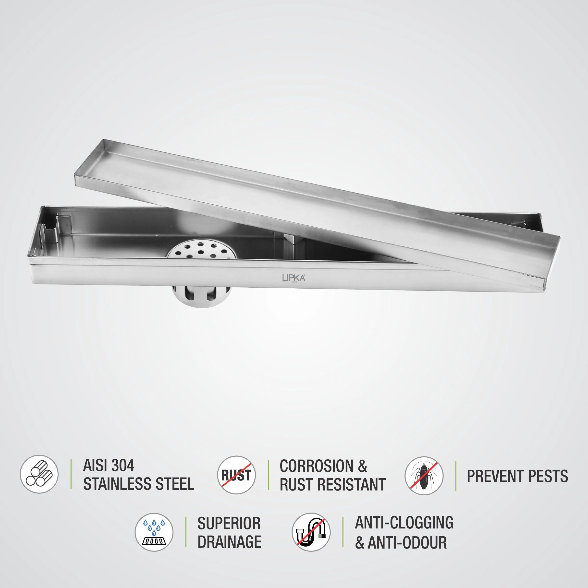 Marble Insert Shower Drain Channel (32 x 4 Inches) - LIPKA - Image 4