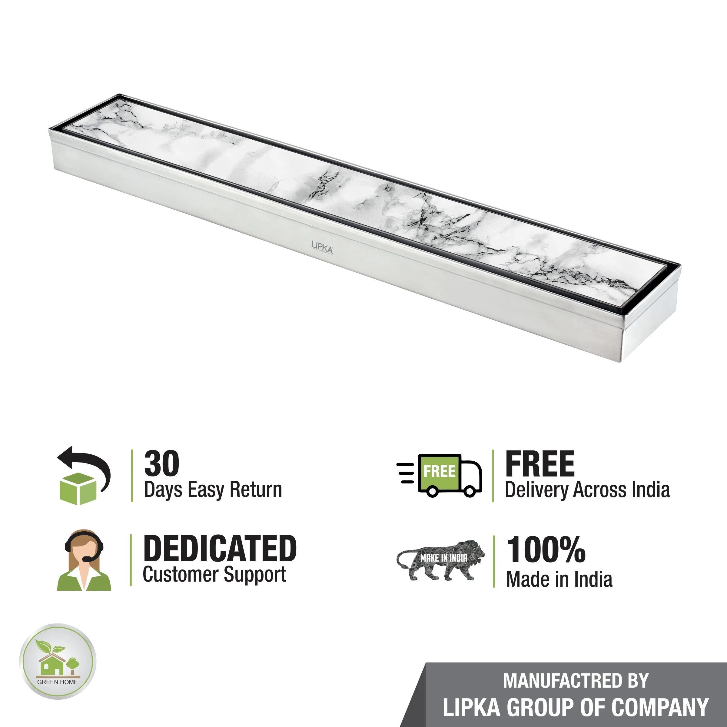 Marble Insert Shower Drain Channel (36 x 3 Inches) - LIPKA - Image 6