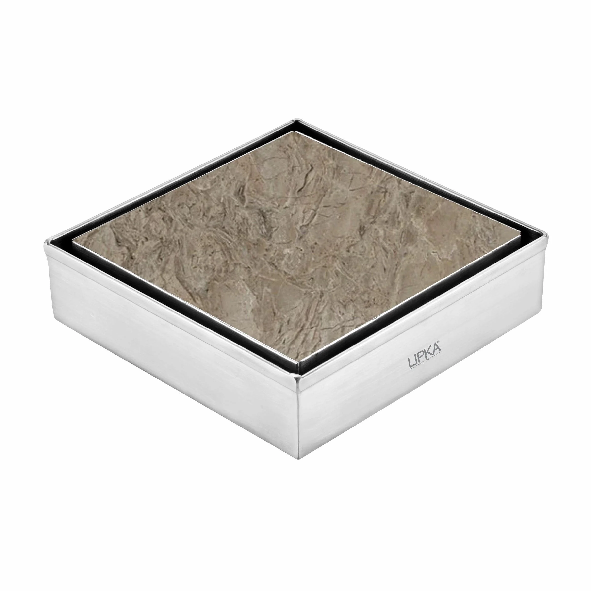 Marble Insert Shower Drain Channel (4 X 4 Inches) - LIPKA