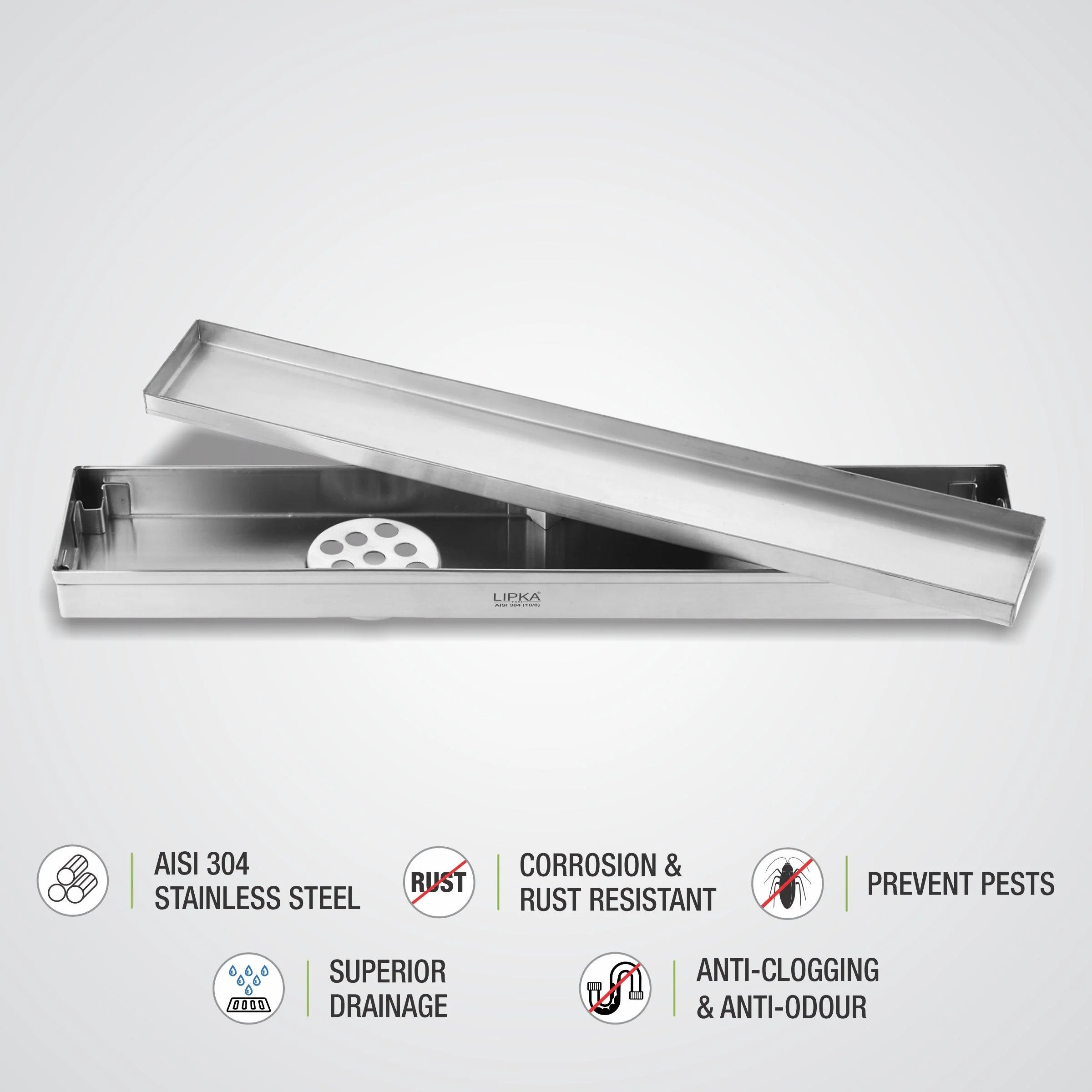 Marble Insert Shower Drain Channel (40 x 2 Inches) - LIPKA - Image 4