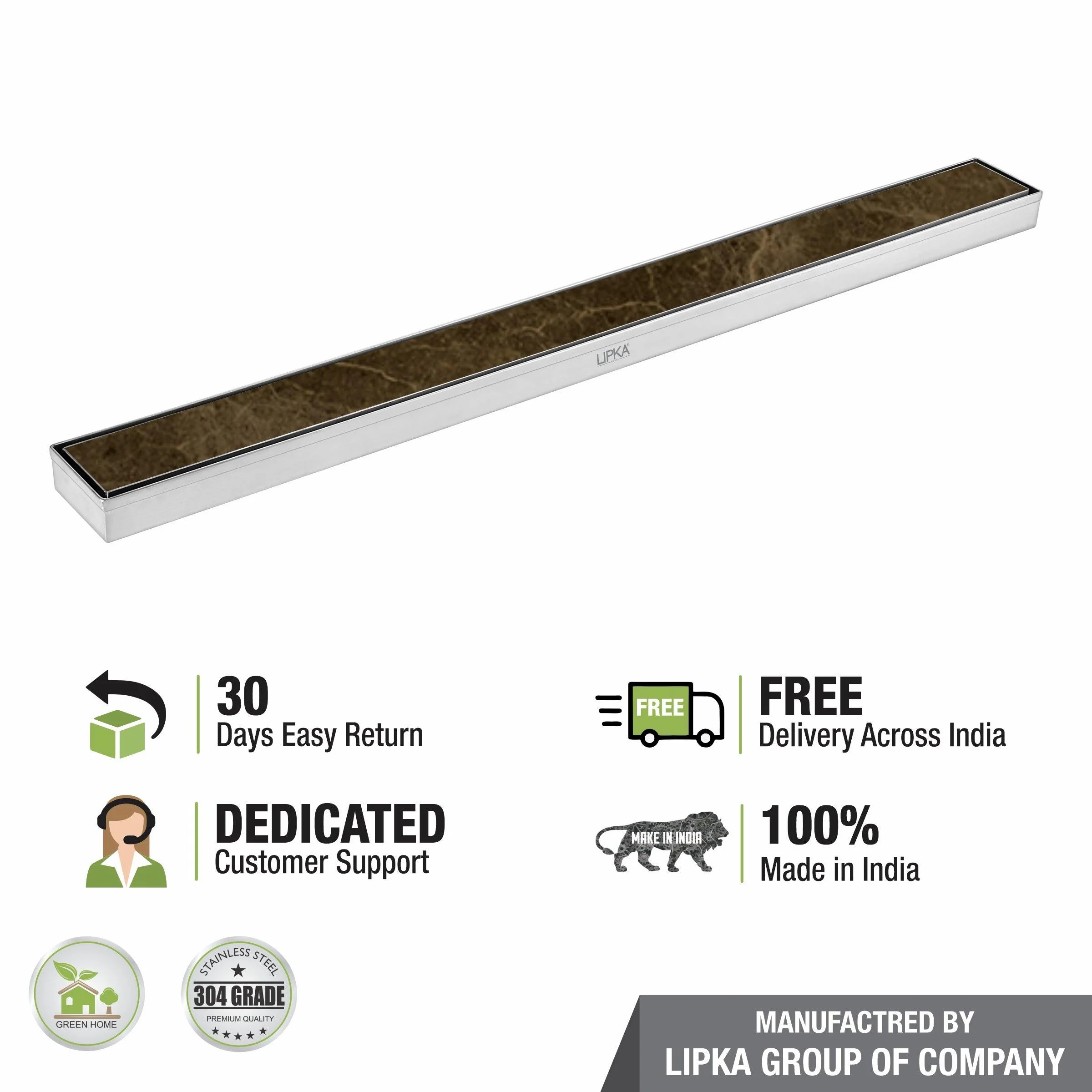 Marble Insert Shower Drain Channel (40 x 2 Inches) - LIPKA - Image 6