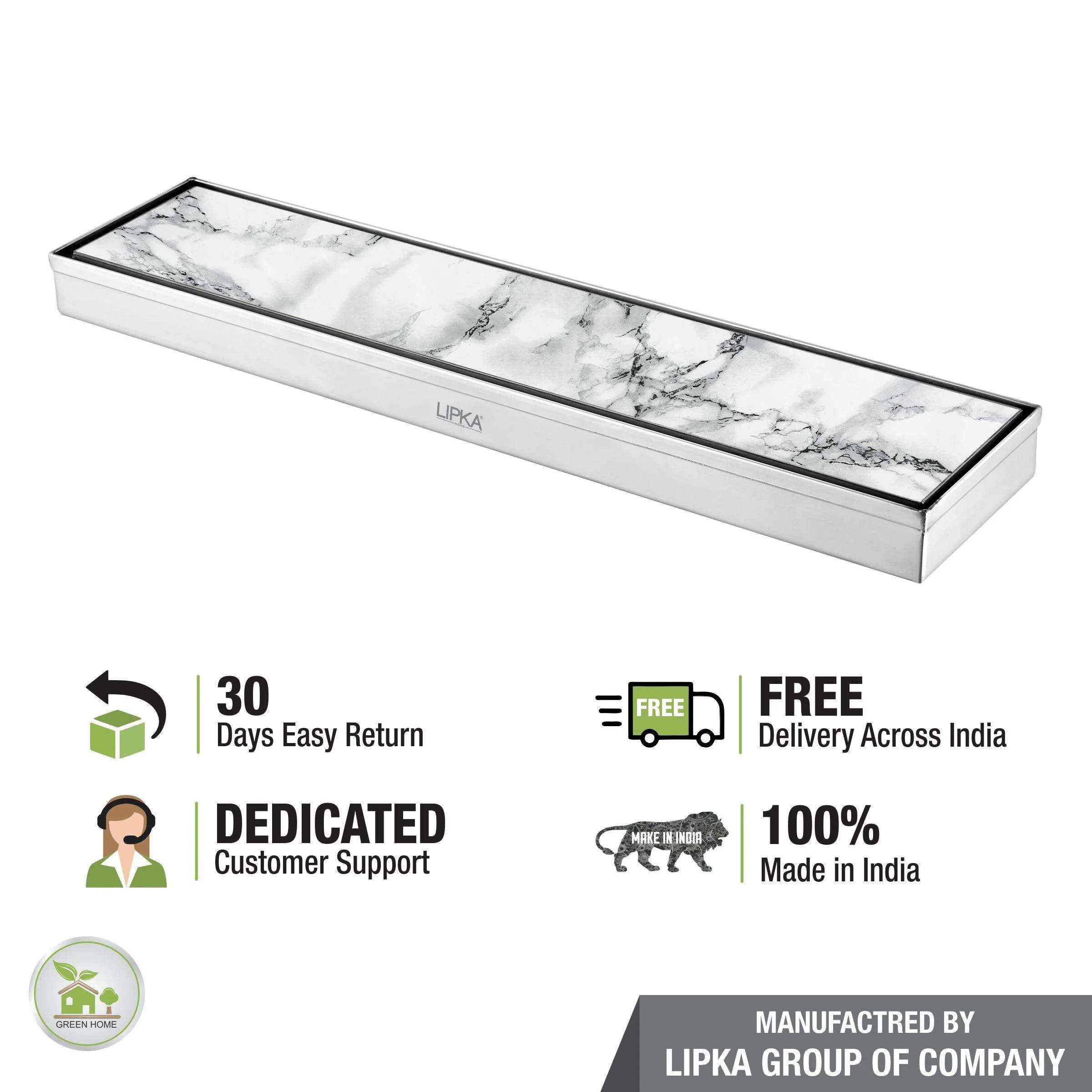 Marble Insert Shower Drain Channel (48 x 5 Inches) - LIPKA - Image 6