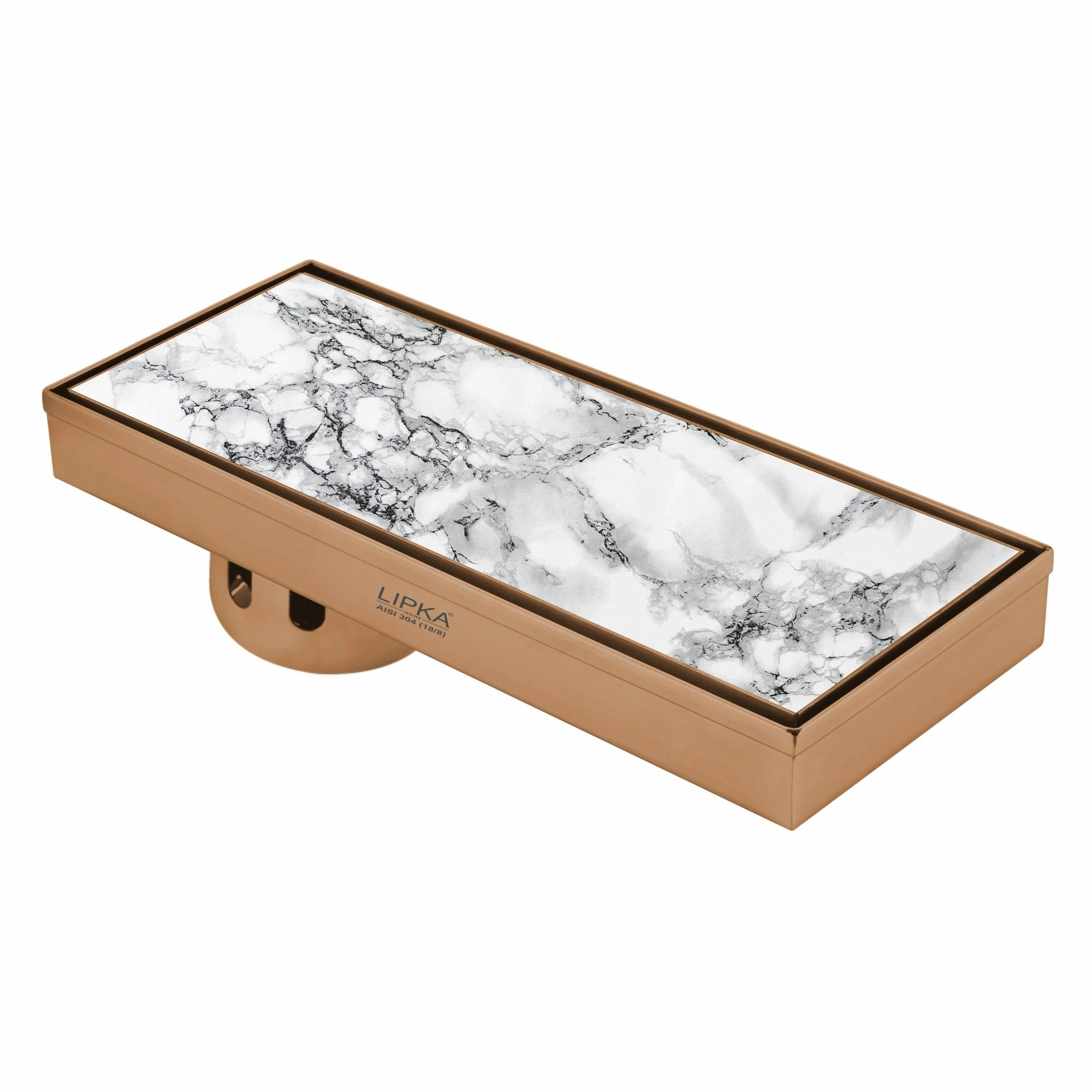 Marble Insert Shower Drain Channel - Antique Copper (12 x 5 Inches) - LIPKA