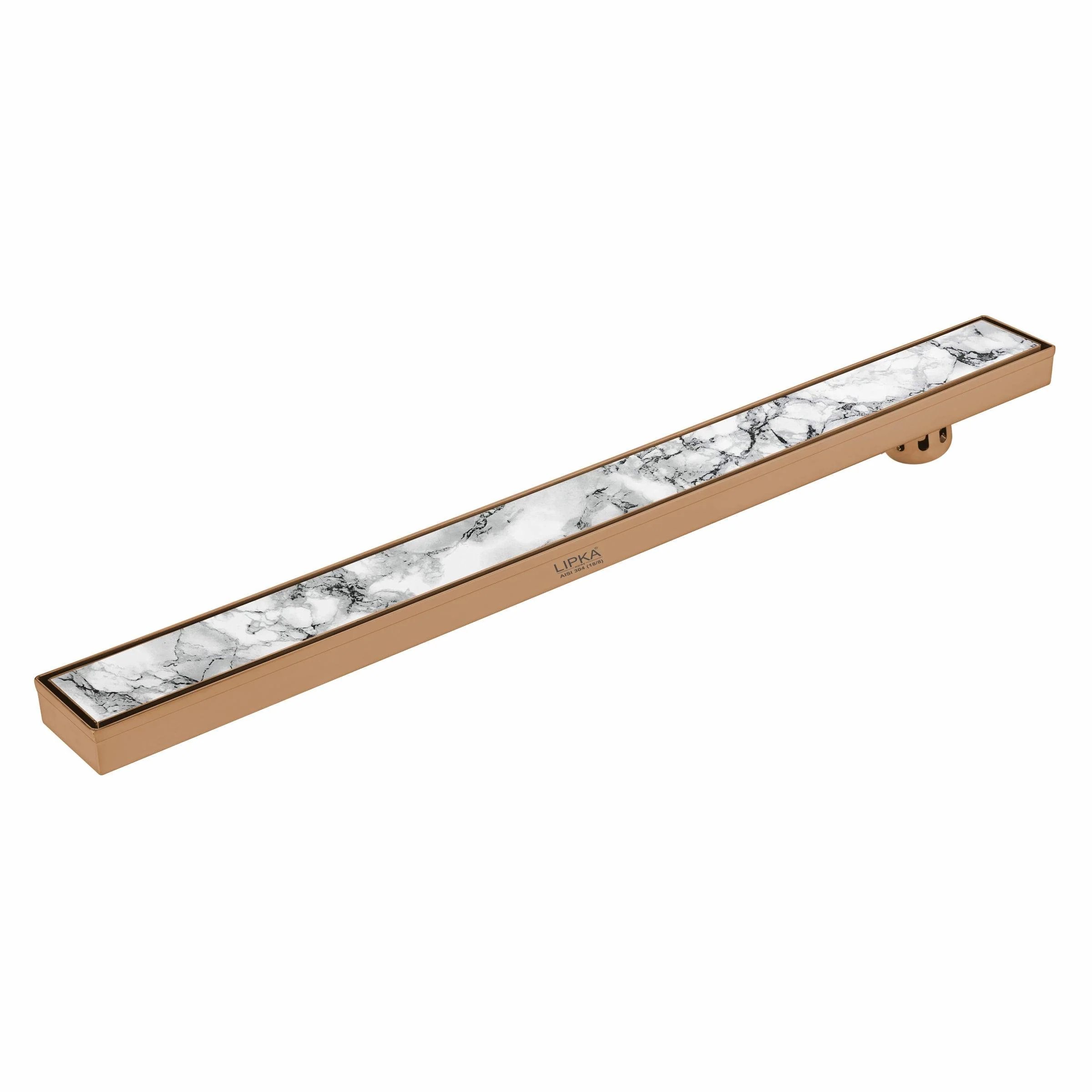 Marble Insert Shower Drain Channel - Antique Copper (36 x 3 Inches) - LIPKA