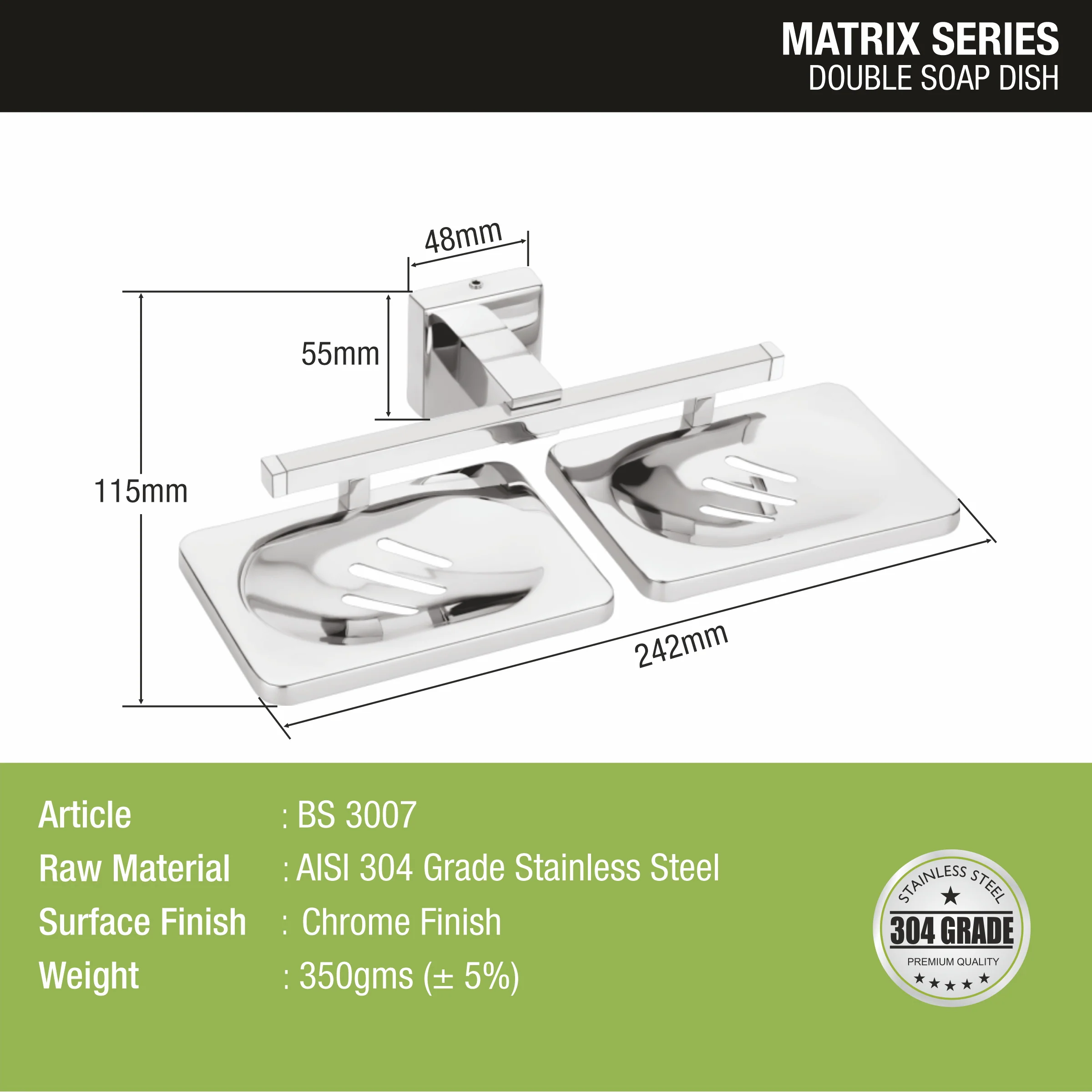 Matrix Double Soap Dish - LIPKA - Image 3