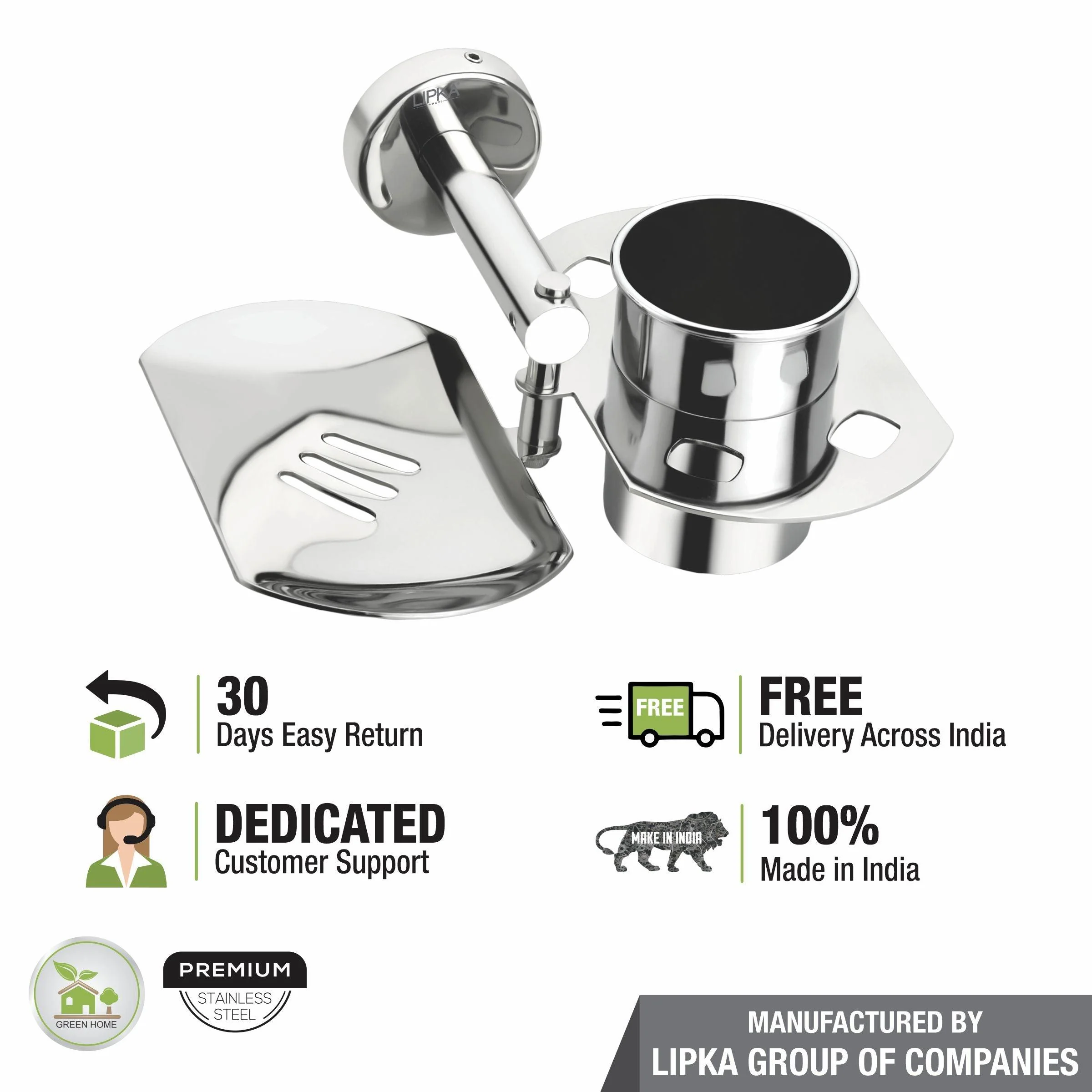 Metro Soap Dish with Tumbler Holder - LIPKA - Image 4