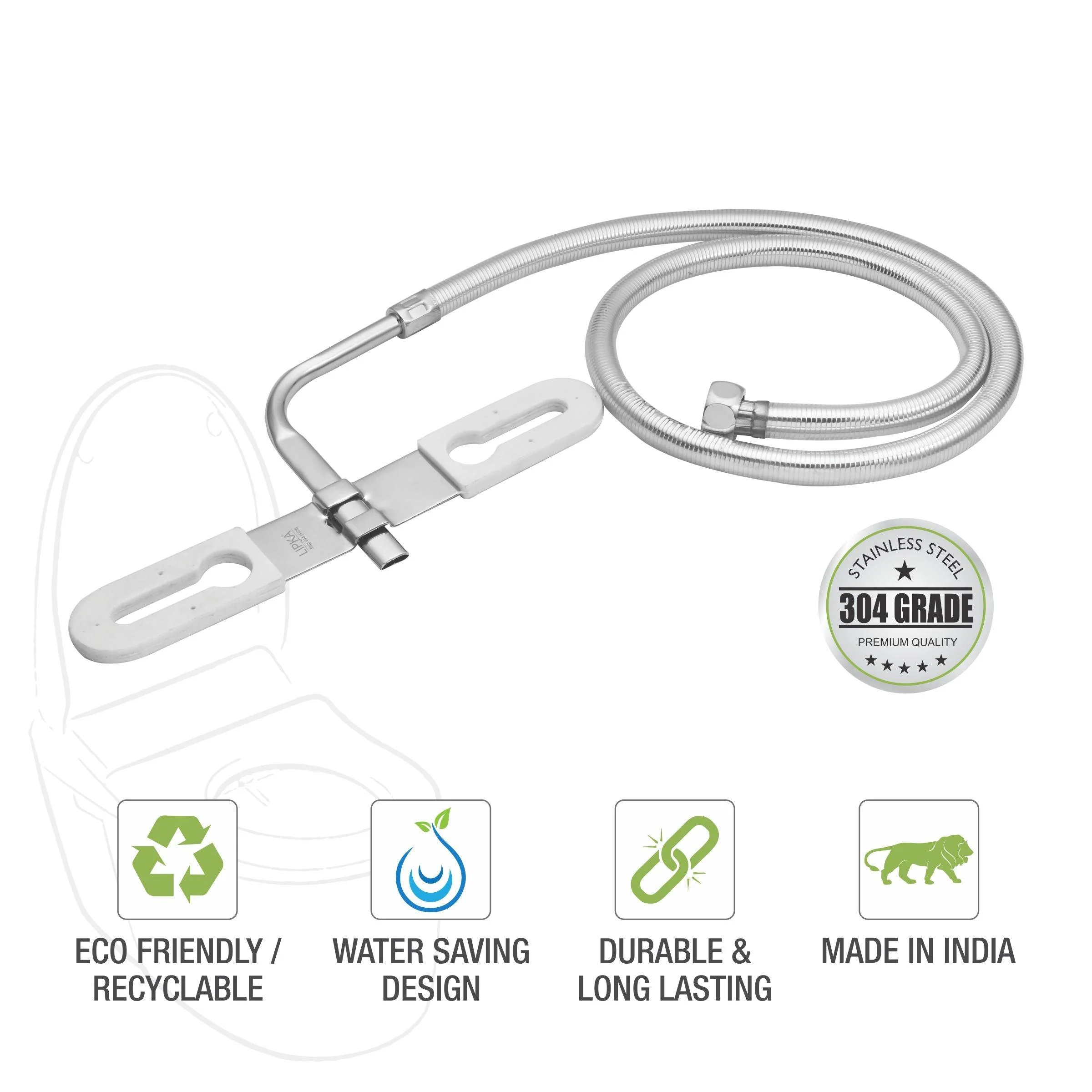 Multi Deluxe Jet Spray with 304-Grade SS Holder & 1.5 Meter Hose - LIPKA - Image 3