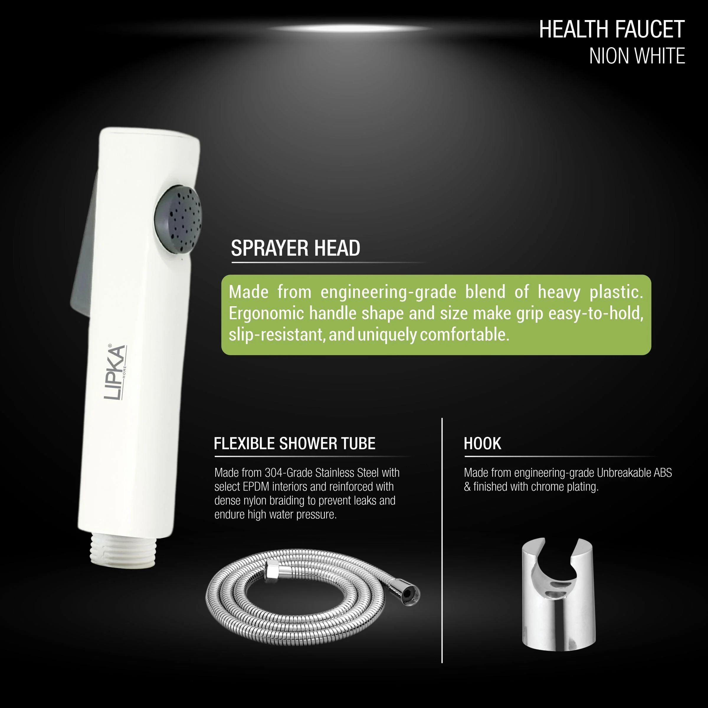 Nion White Health Faucet (Complete Set) - LIPKA - Image 6