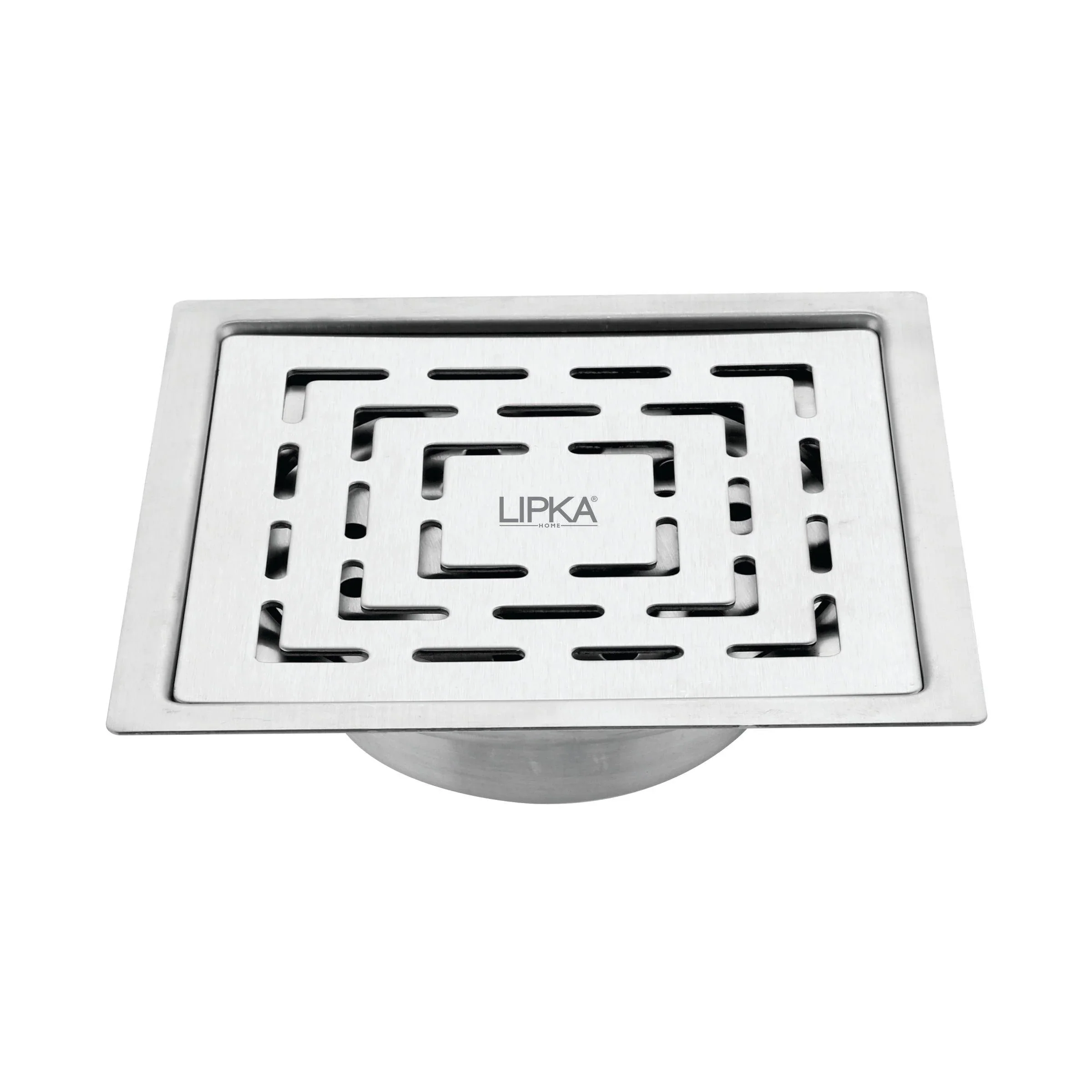 Orange Exclusive Square Flat Cut Floor Drain (6 x 6 Inches) with Cockroach Trap - LIPKA