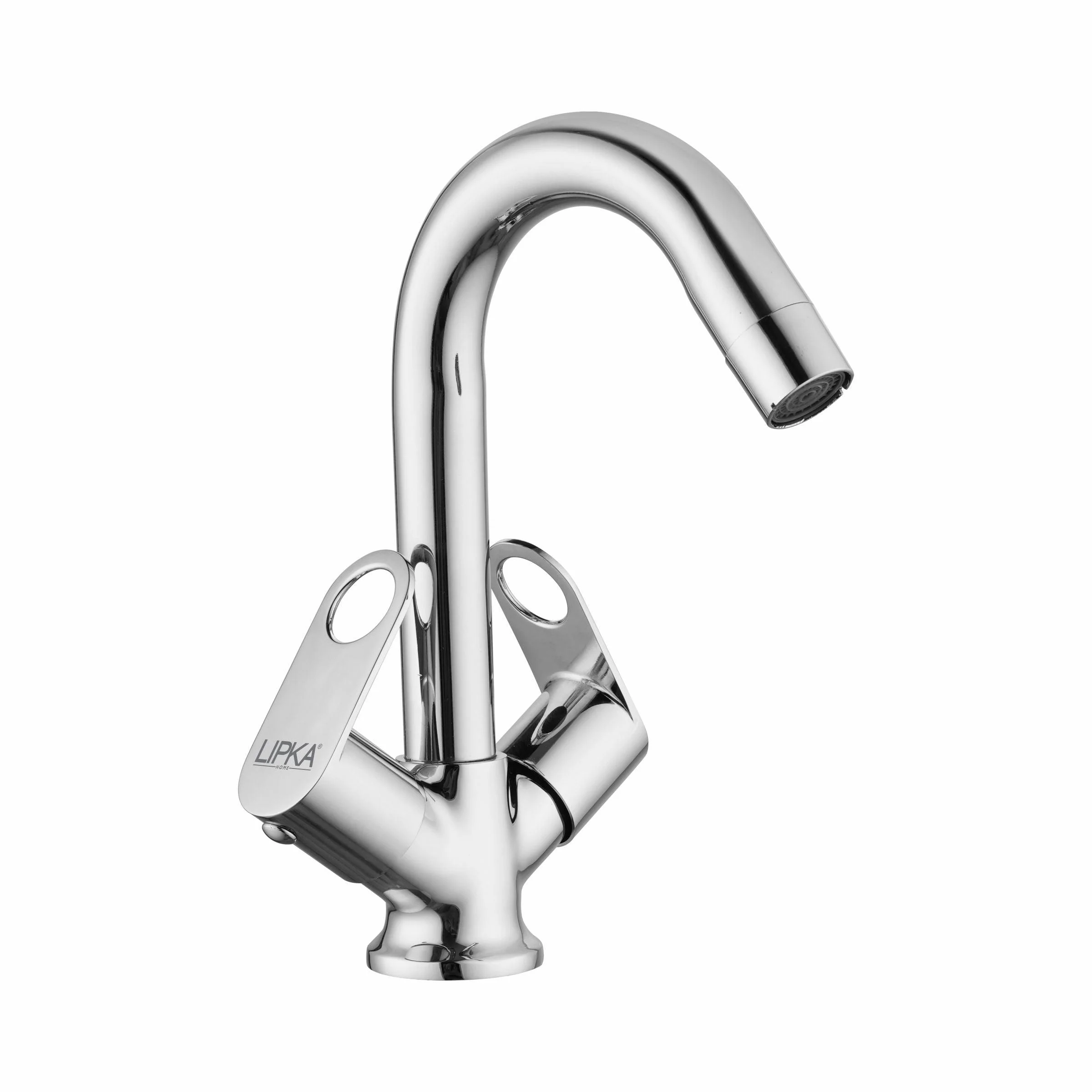 Orbiter Centre Hole Basin Mixer Brass Faucet with Swivel Spout - LIPKA