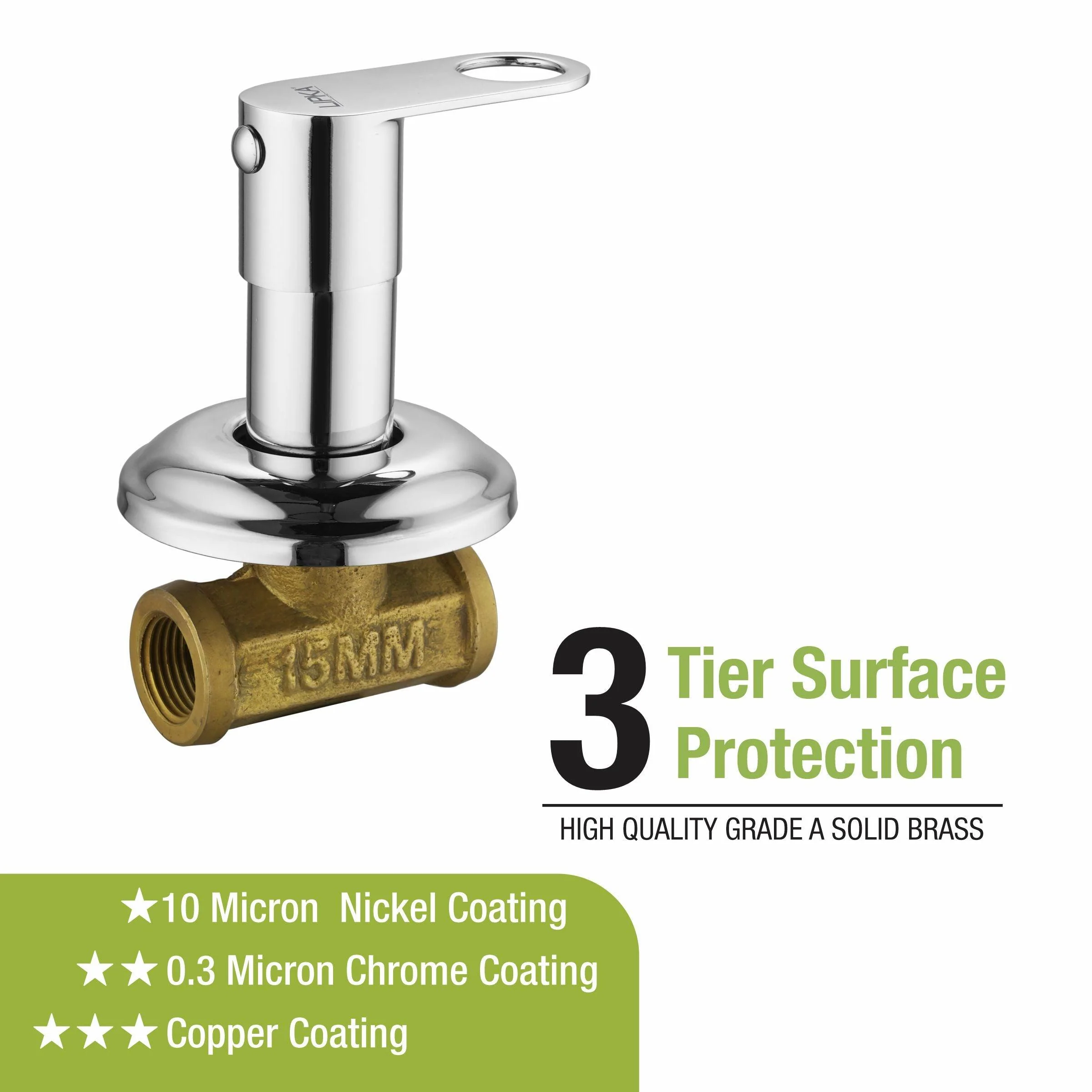 Orbiter Concealed Stop Valve (15mm) Brass Faucet - LIPKA - Image 4