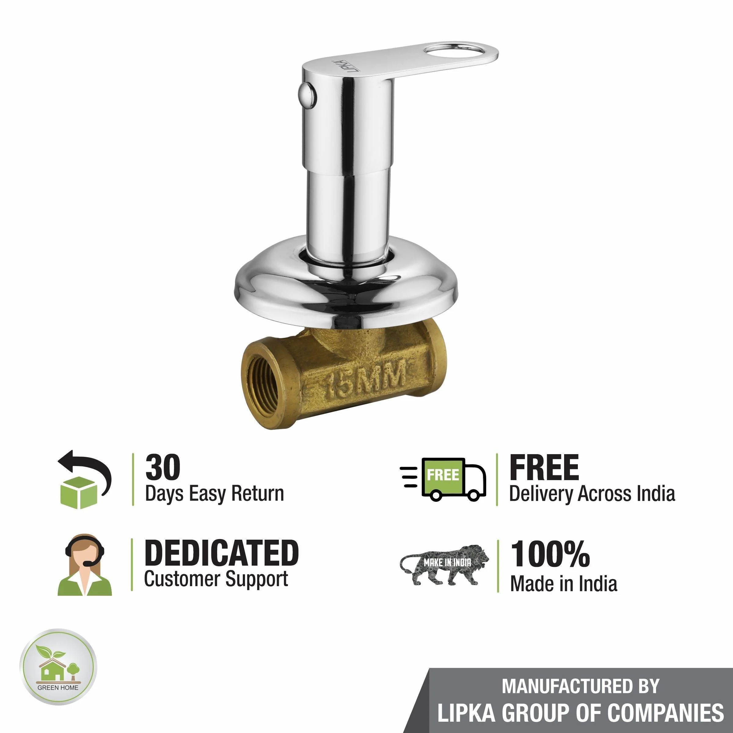 Orbiter Concealed Stop Valve (15mm) Brass Faucet - LIPKA - Image 6