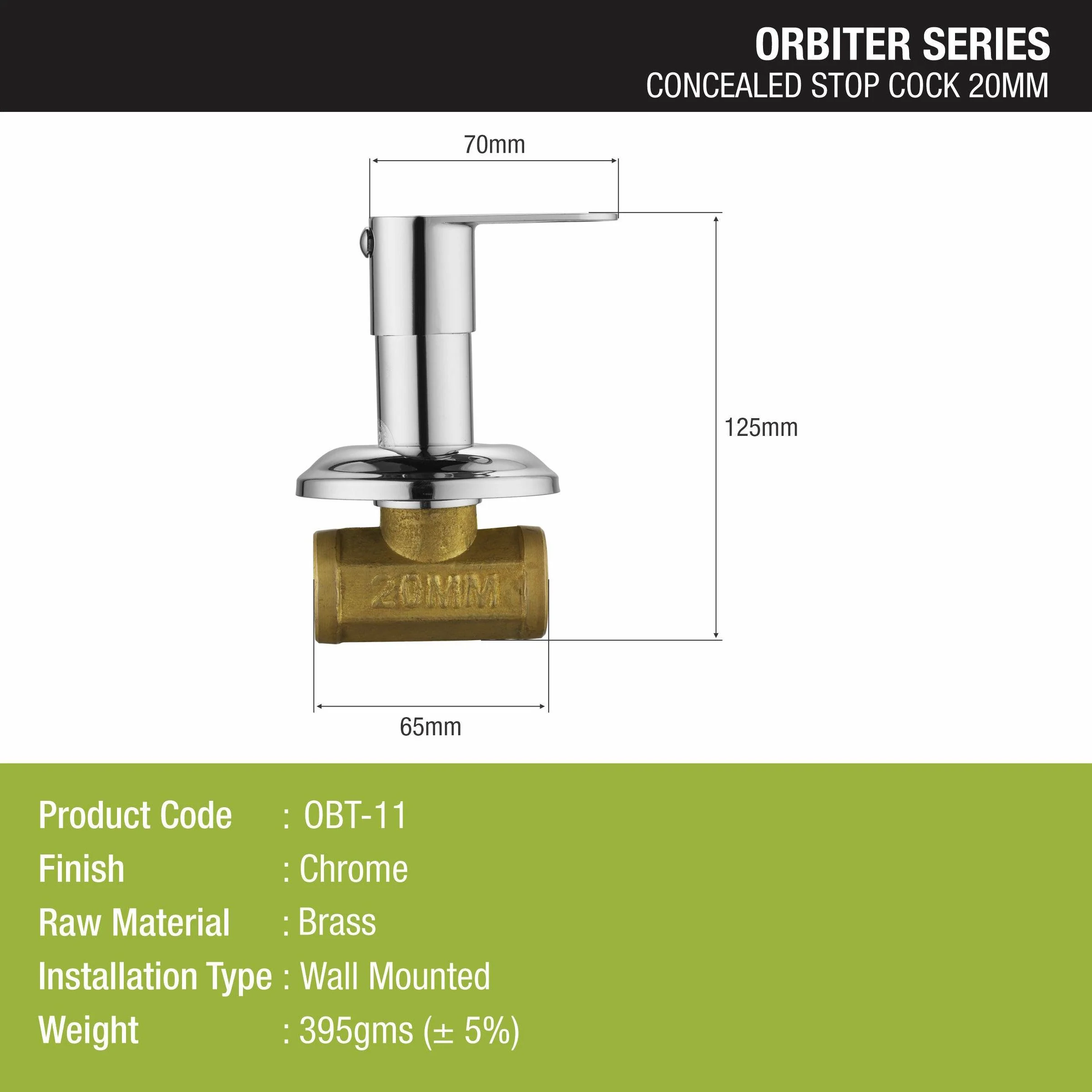 Orbiter Concealed Stop Valve (20mm) Brass Faucet - LIPKA - Image 2