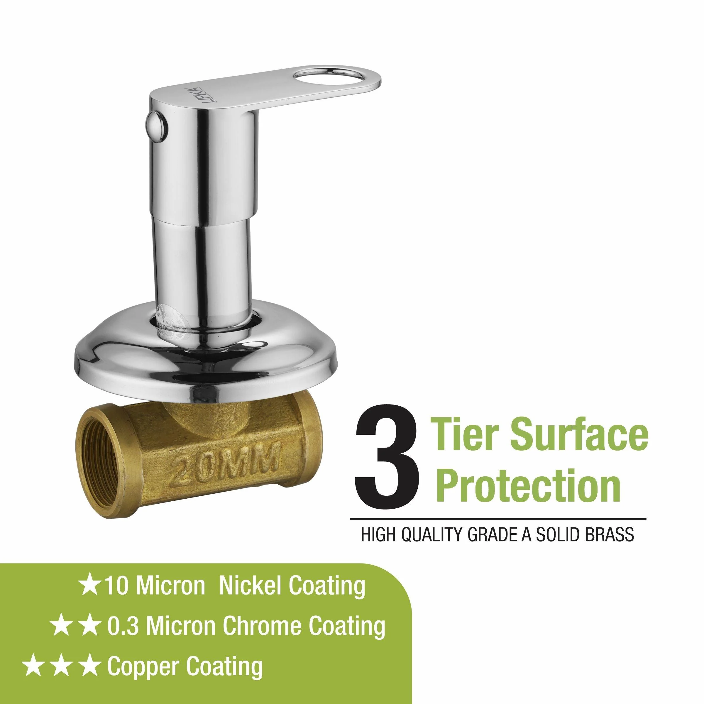 Orbiter Concealed Stop Valve (20mm) Brass Faucet - LIPKA - Image 4
