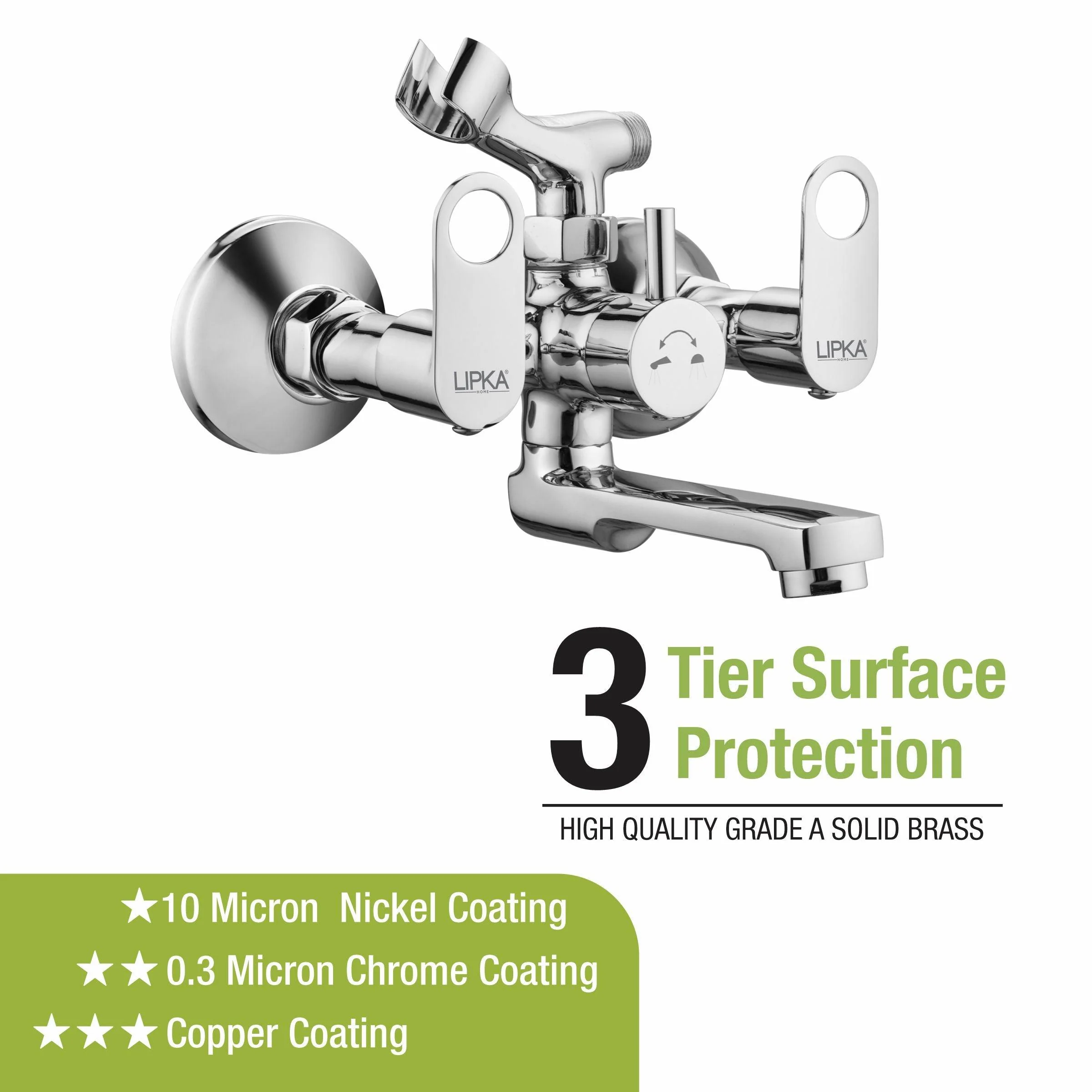 Orbiter Telephonic Wall Mixer Brass Faucet - LIPKA - Image 4