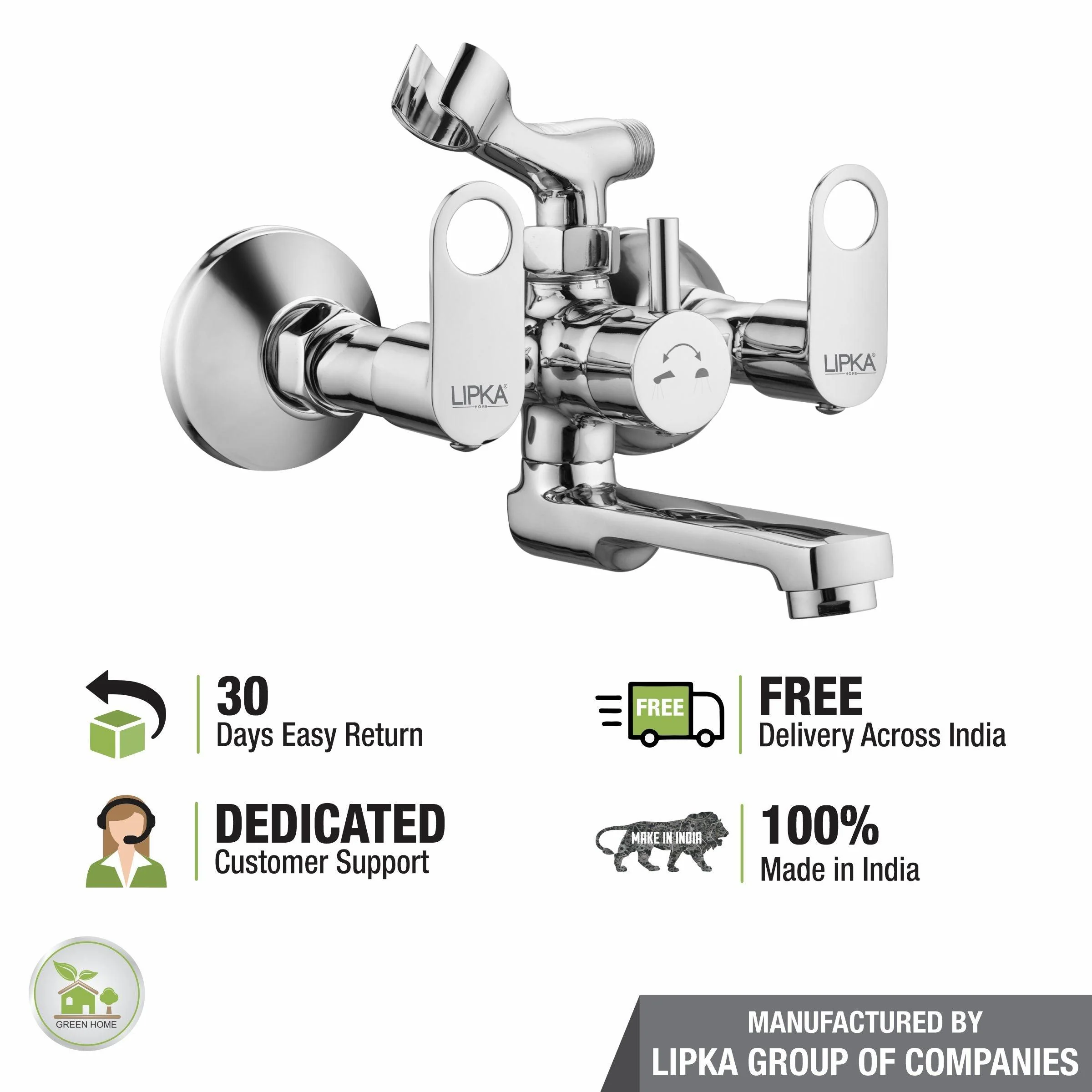 Orbiter Telephonic Wall Mixer Brass Faucet - LIPKA - Image 6