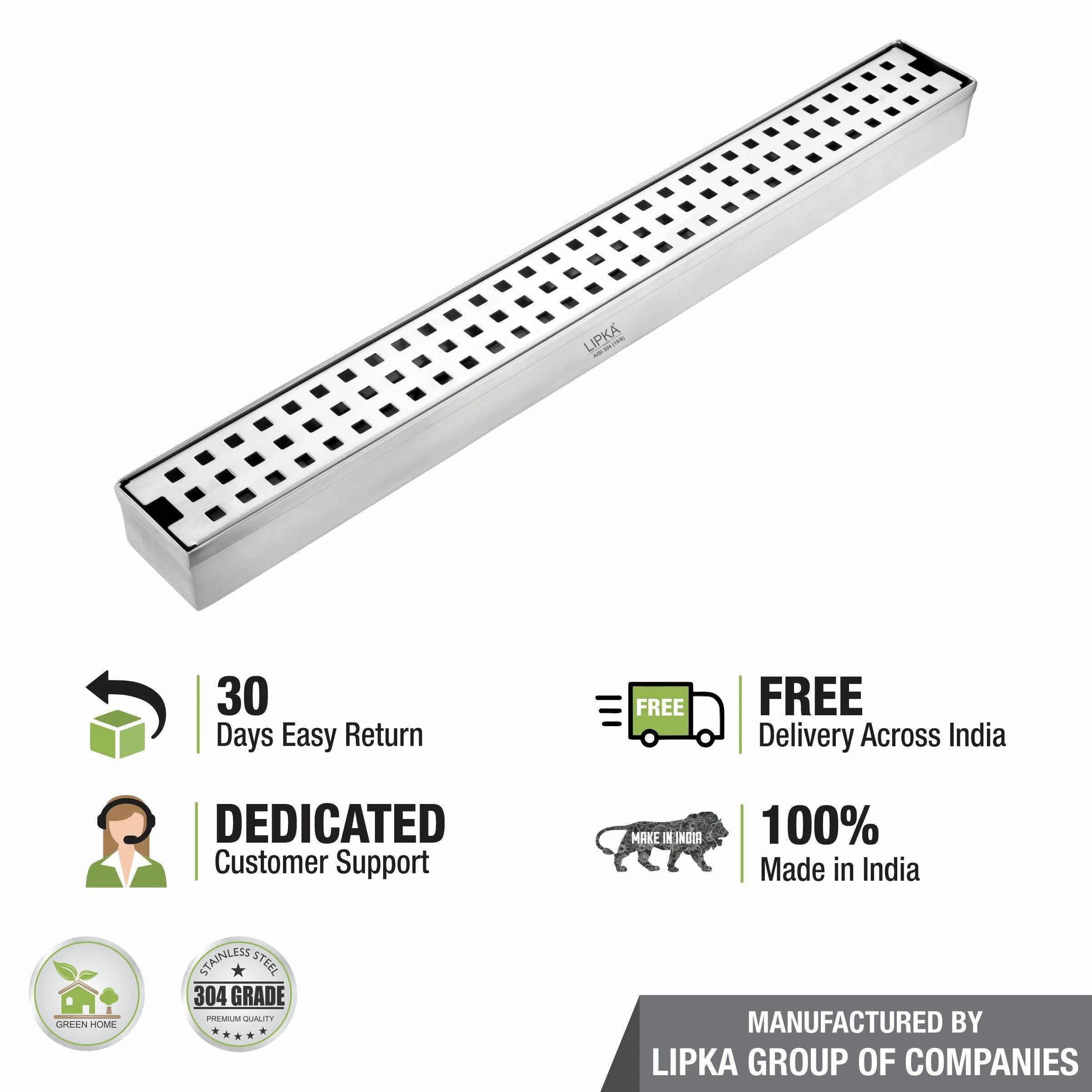 Palo Shower Drain Channel 304-Grade (18 x 2 Inches) - LIPKA - Image 6