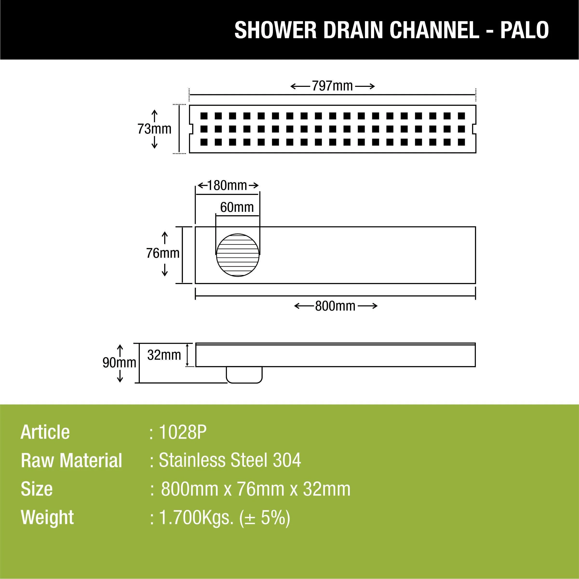 Palo Shower Drain Channel (32 x 3 Inches) - LIPKA - Image 2