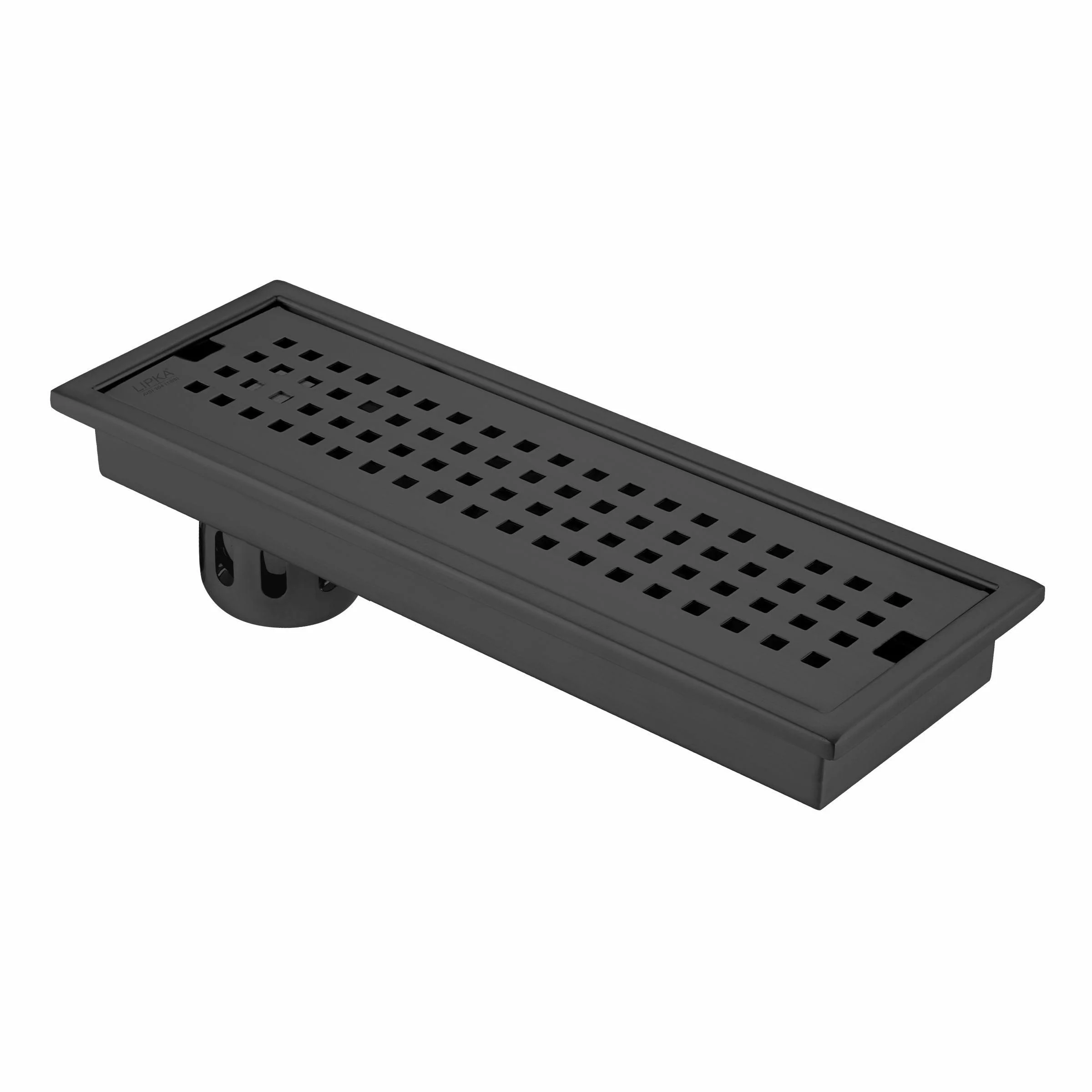 Palo Shower Drain Channel - Black (12 x 5 Inches) - LIPKA