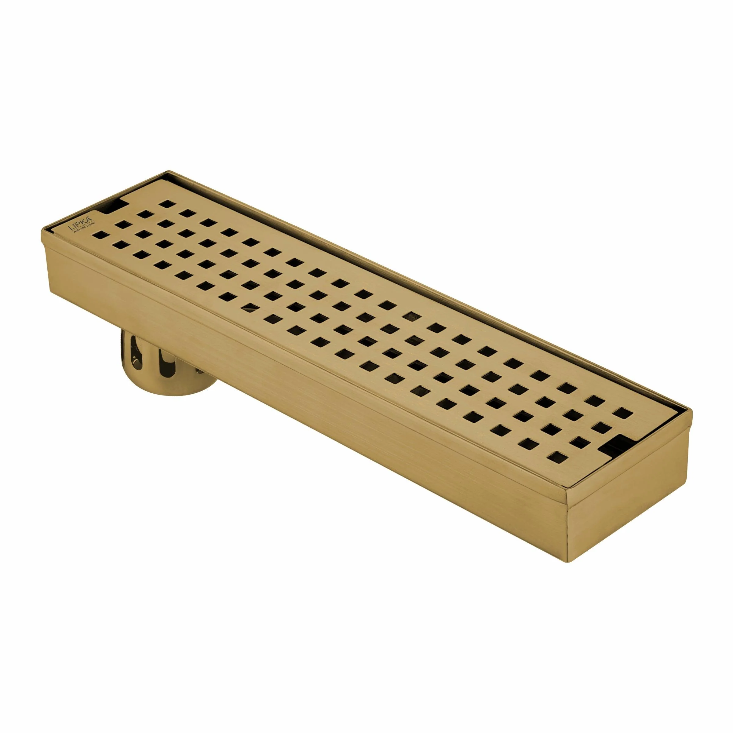 Palo Shower Drain Channel - Yellow Gold (18 x 3 Inches) - LIPKA