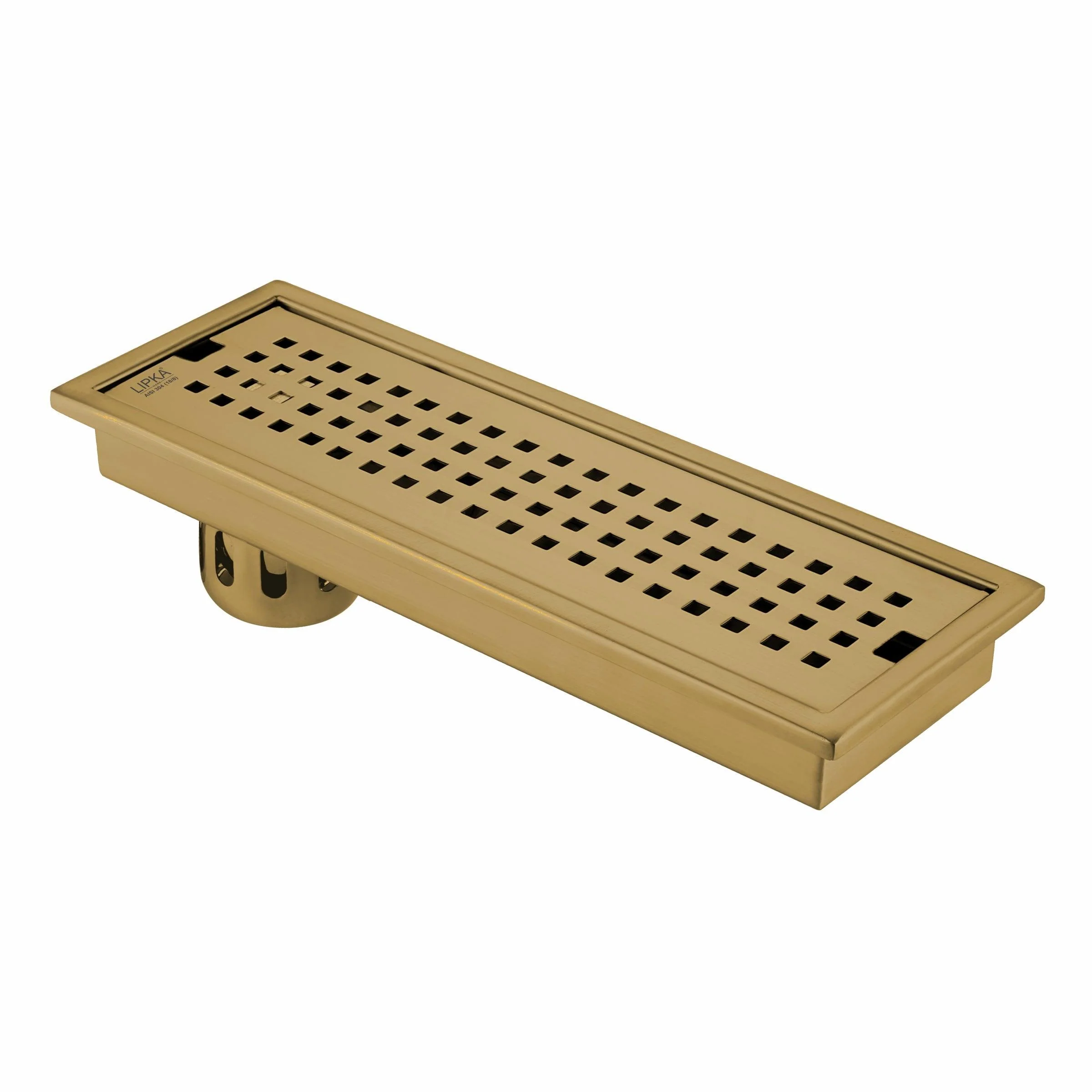 Palo Shower Drain Channel - Yellow Gold (18 x 4 Inches) - LIPKA