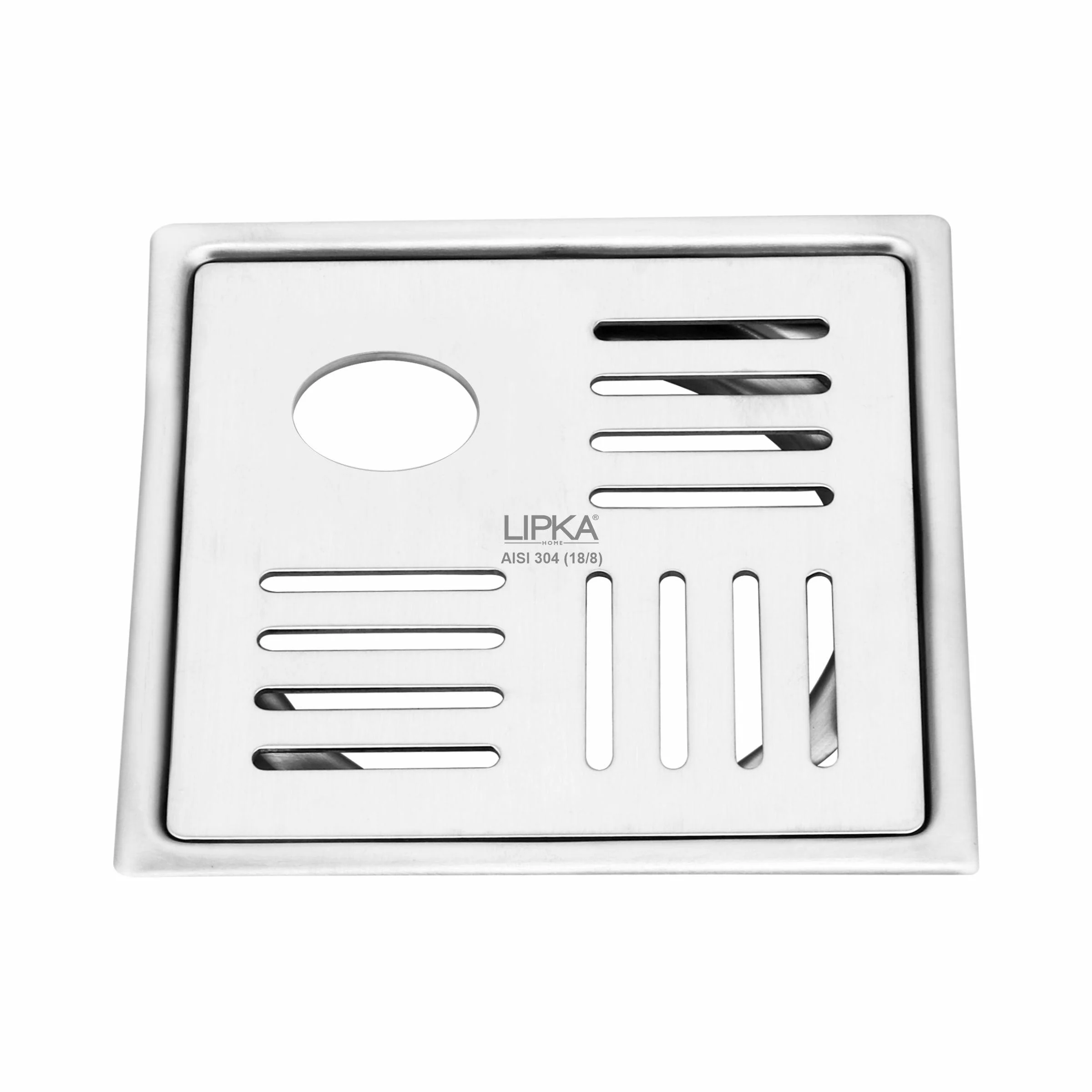 Pink Exclusive Square Flat Cut Floor Drain (6 x 6 Inches) with Hole - LIPKA