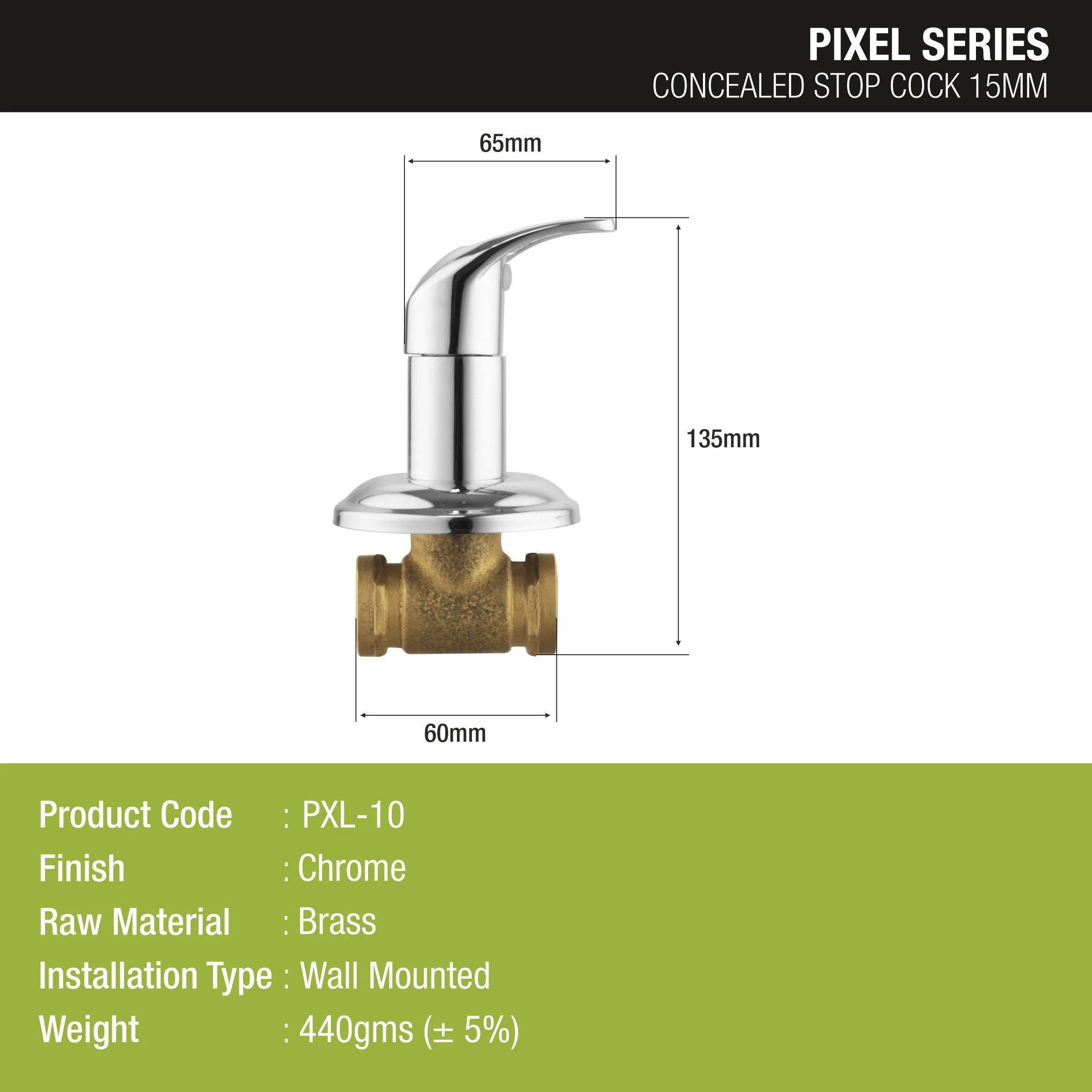 Pixel Concealed Stop Valve 15mm Brass Faucet  - LIPKA - Image 2