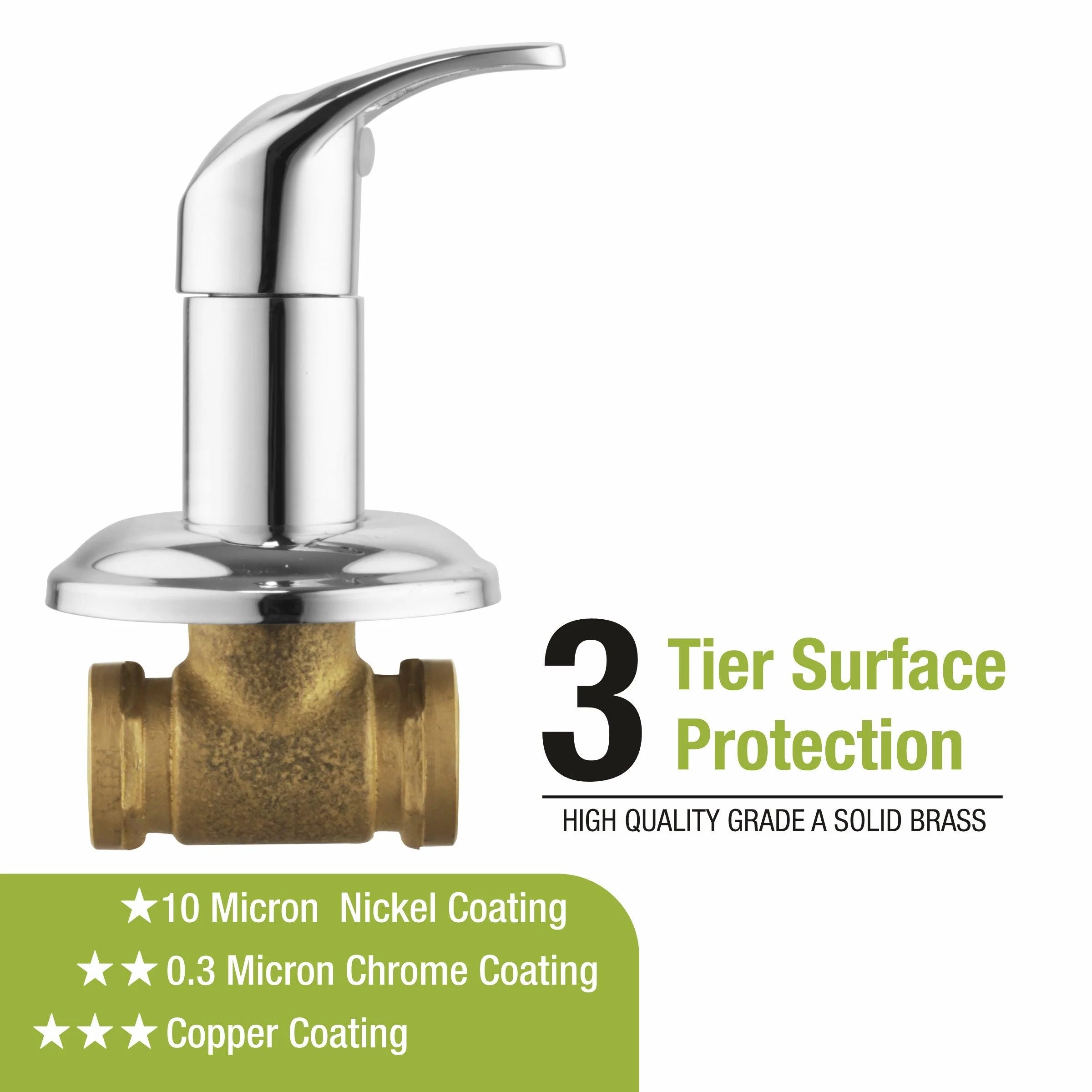 Pixel Concealed Stop Valve 15mm Brass Faucet  - LIPKA - Image 4