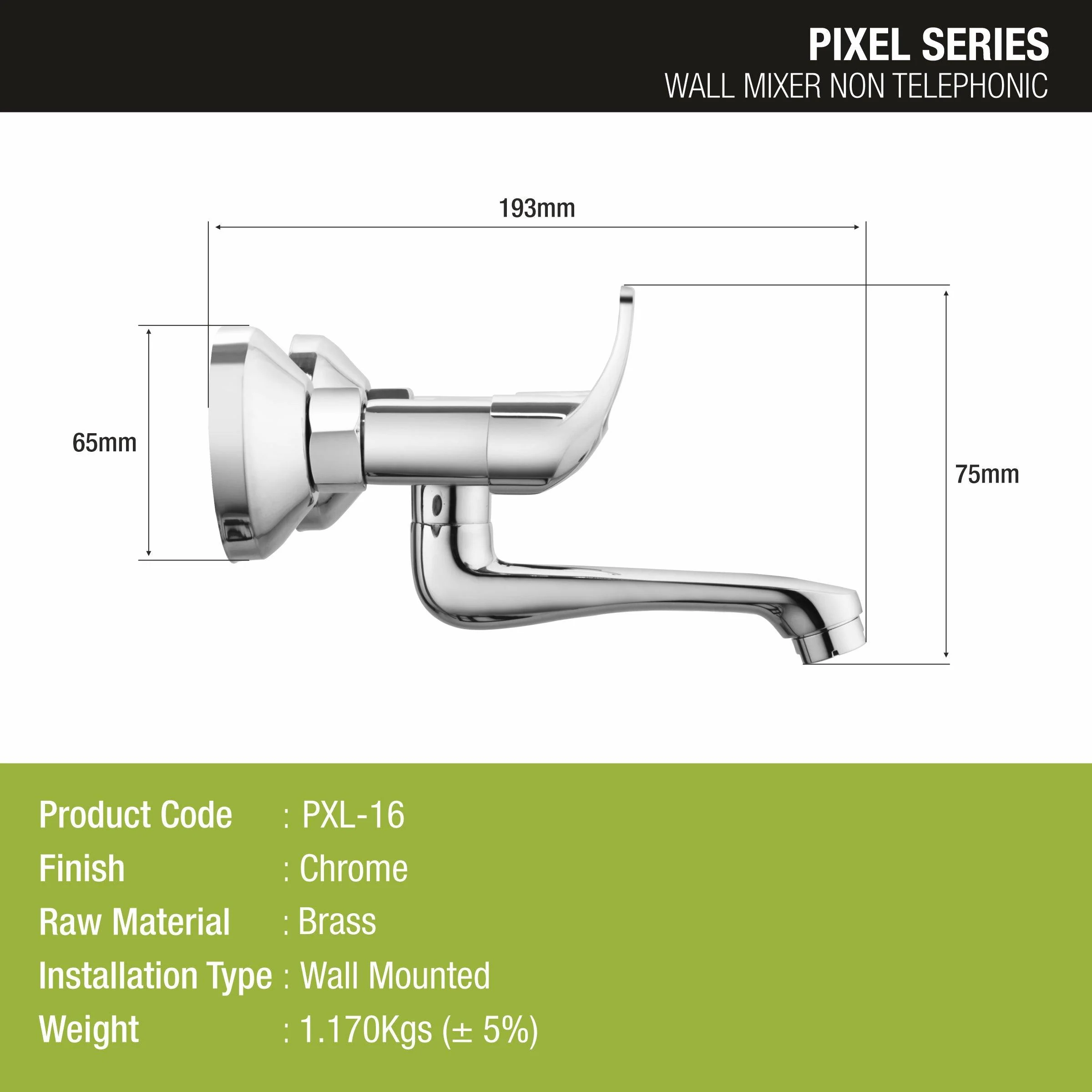 Pixel Wall Mixer Brass Faucet - LIPKA - Image 2