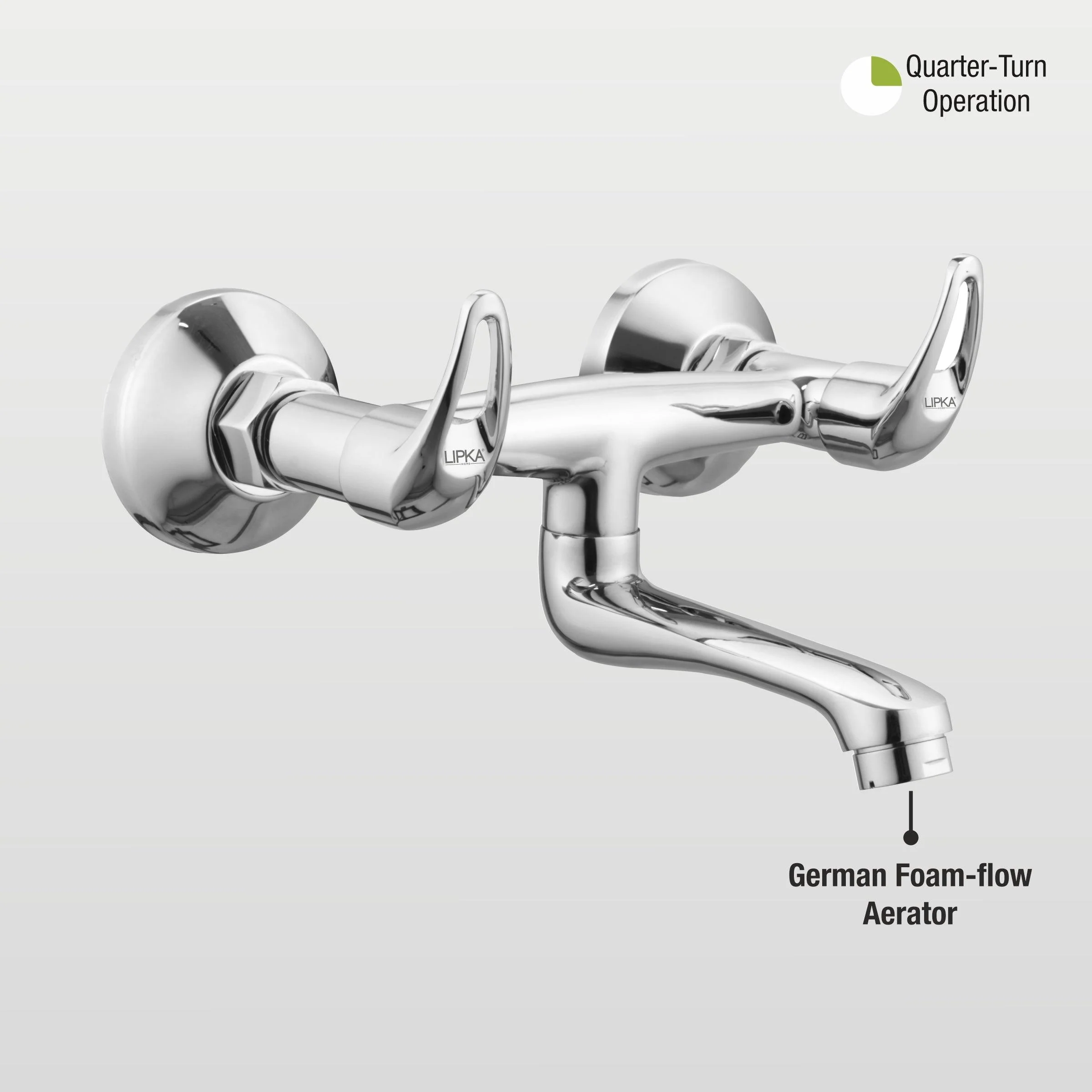 Pixel Wall Mixer Brass Faucet - LIPKA - Image 5