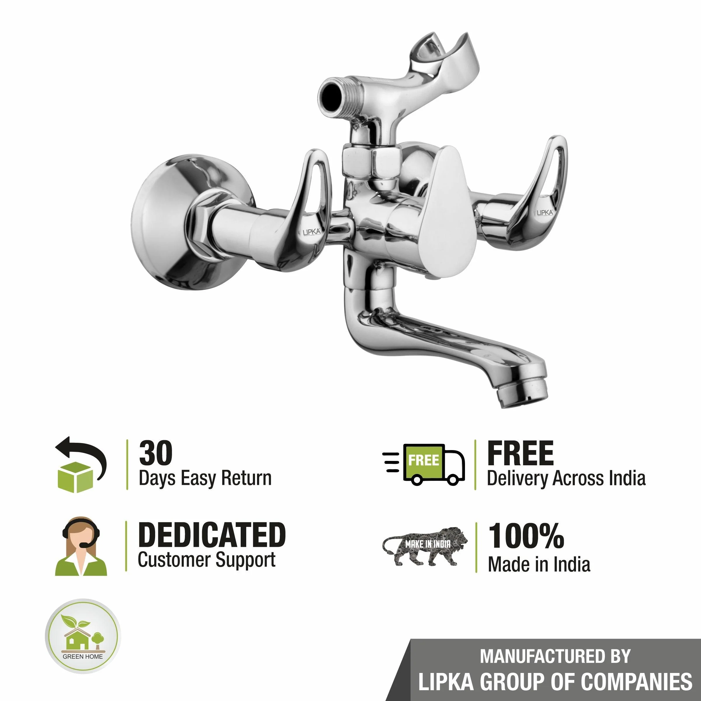 Pixel Telephonic Wall Mixer Brass Faucet - LIPKA - Image 6