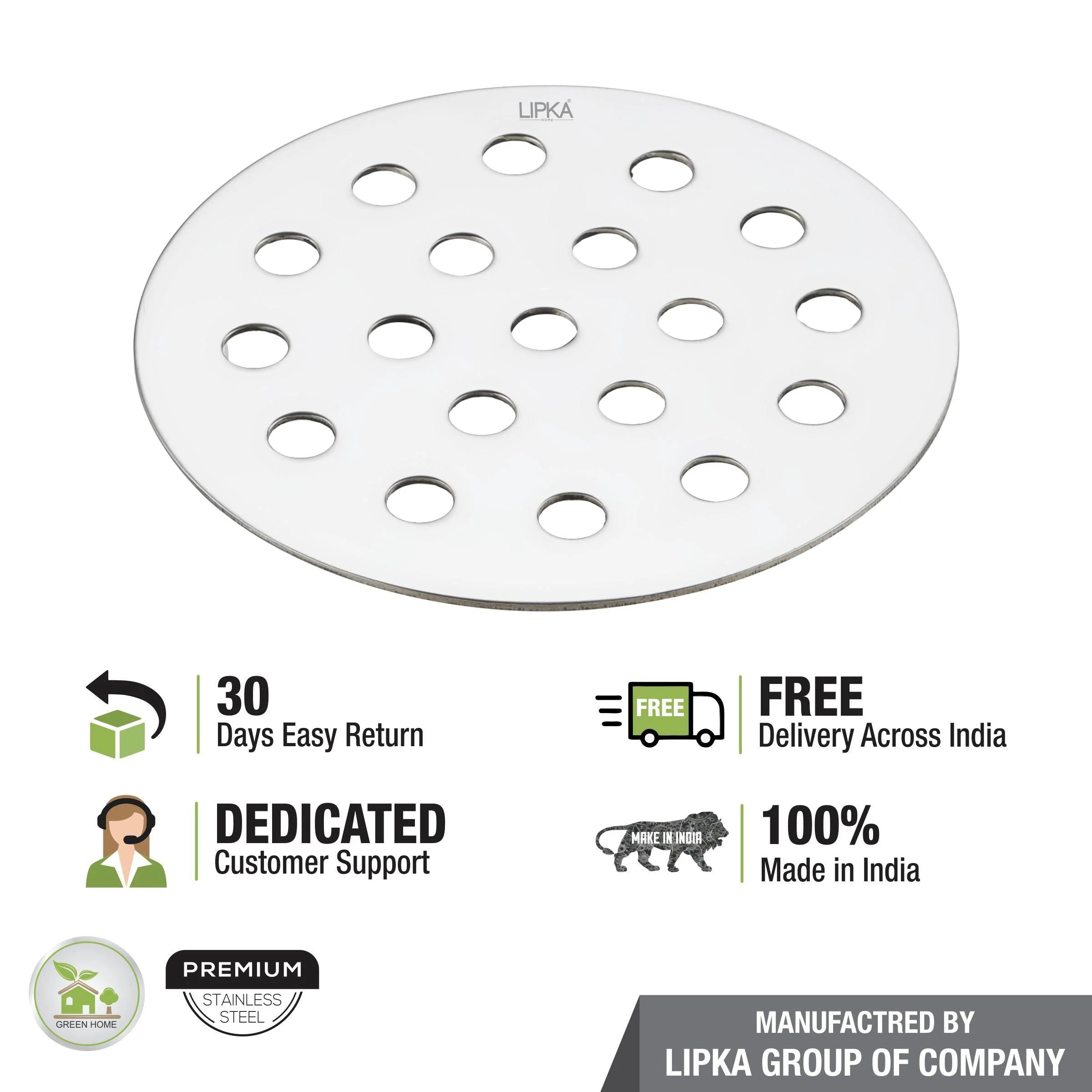 Plain Round Jali Floor Drain (3 inches) - LIPKA - Image 4
