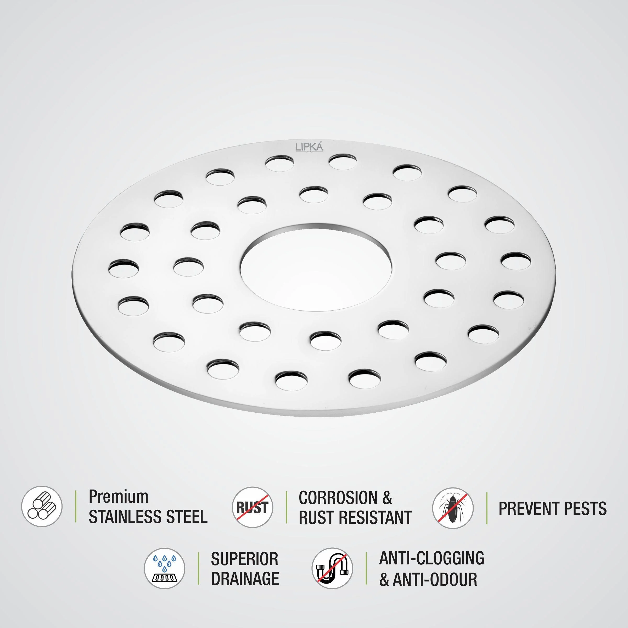 Plain Round Jali Floor Drain with Hole (3 inches) - LIPKA - Image 3